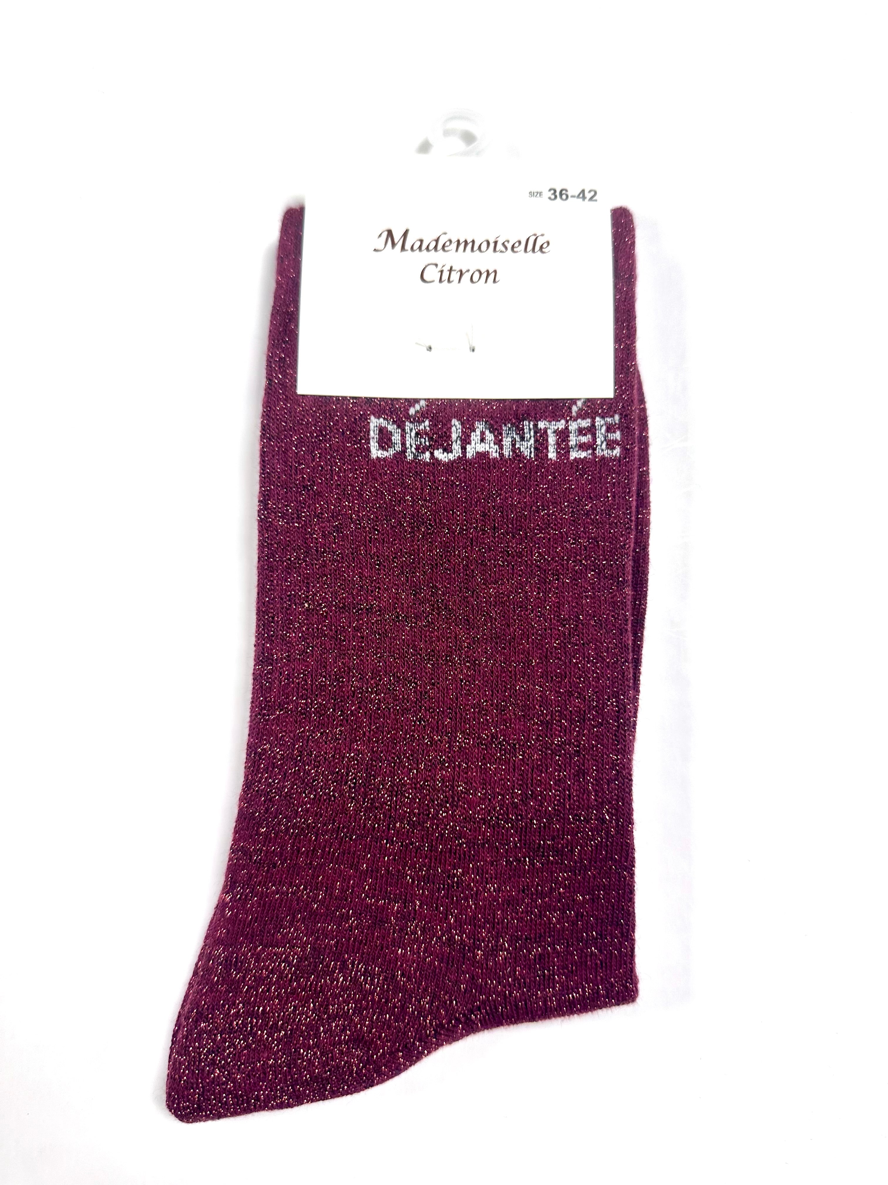 Chaussettes à Paillettes - Déjanté (Rouge)