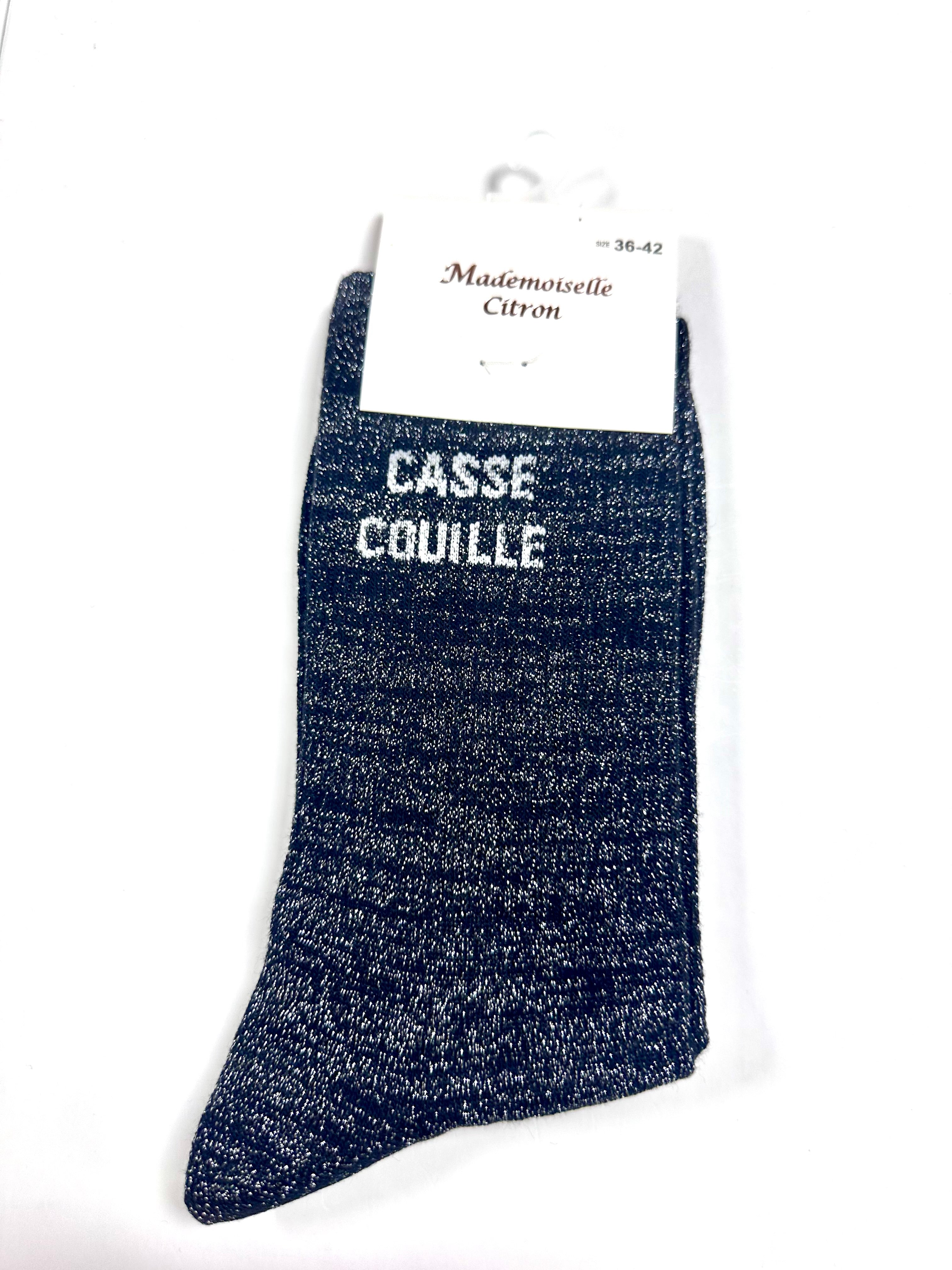 Chaussettes à Paillettes - Casse couille (Noir)