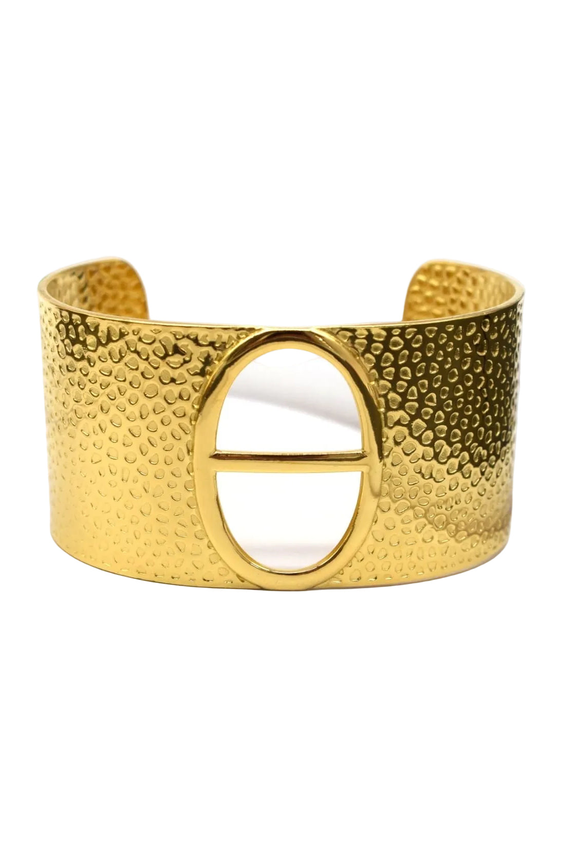 Manchette maille marine ouverte verticale