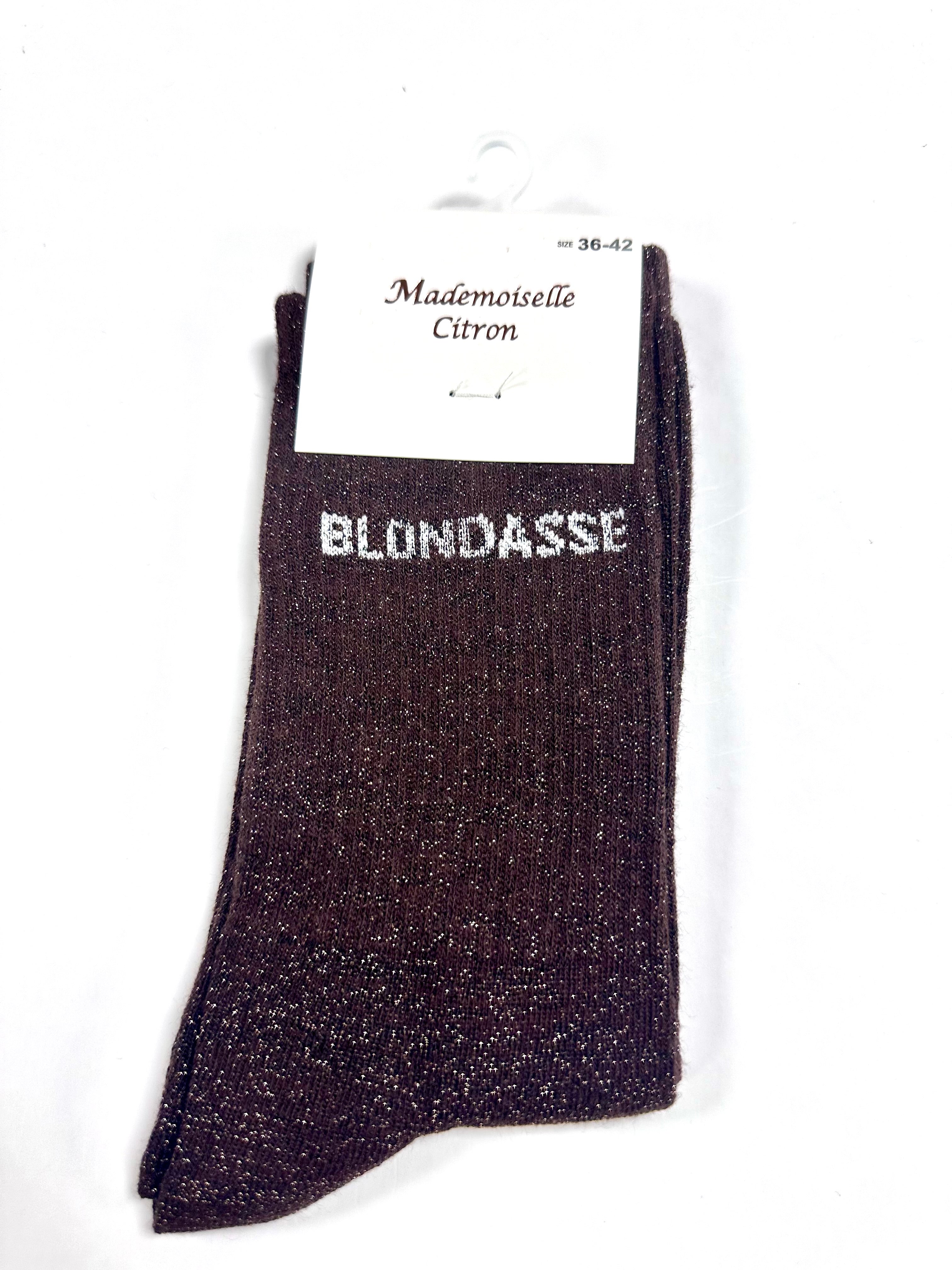 Chaussettes à Paillettes - Blondasse (Marron)