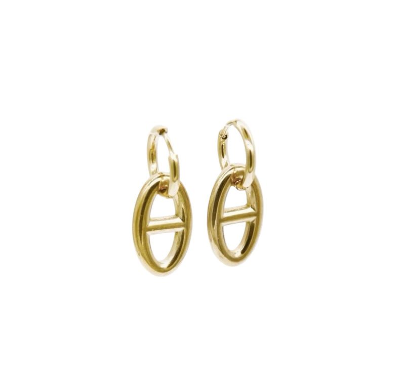 Boucles d'oreilles en acier inoxydable