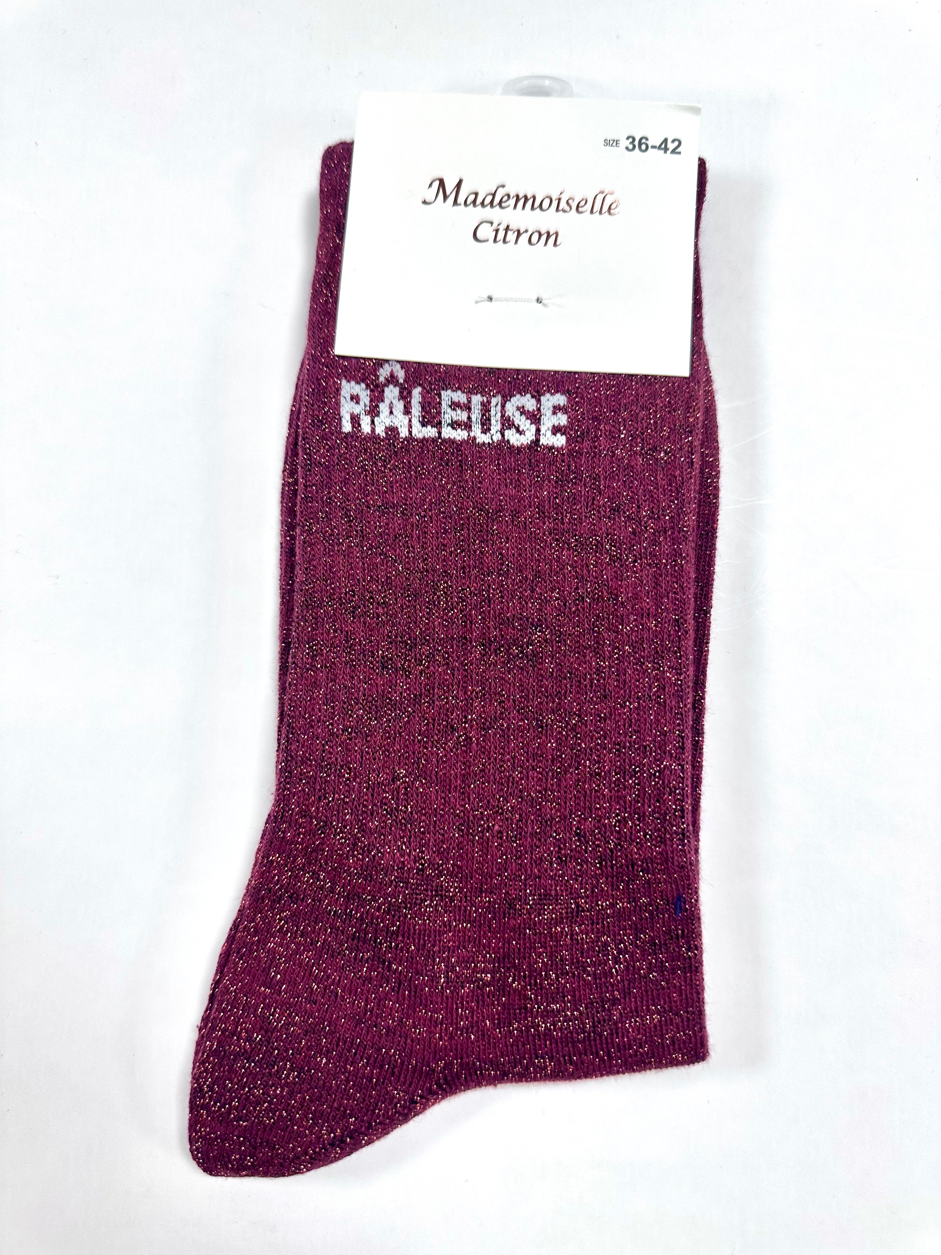 Chaussettes à Paillettes - Râleuse (Rouge)