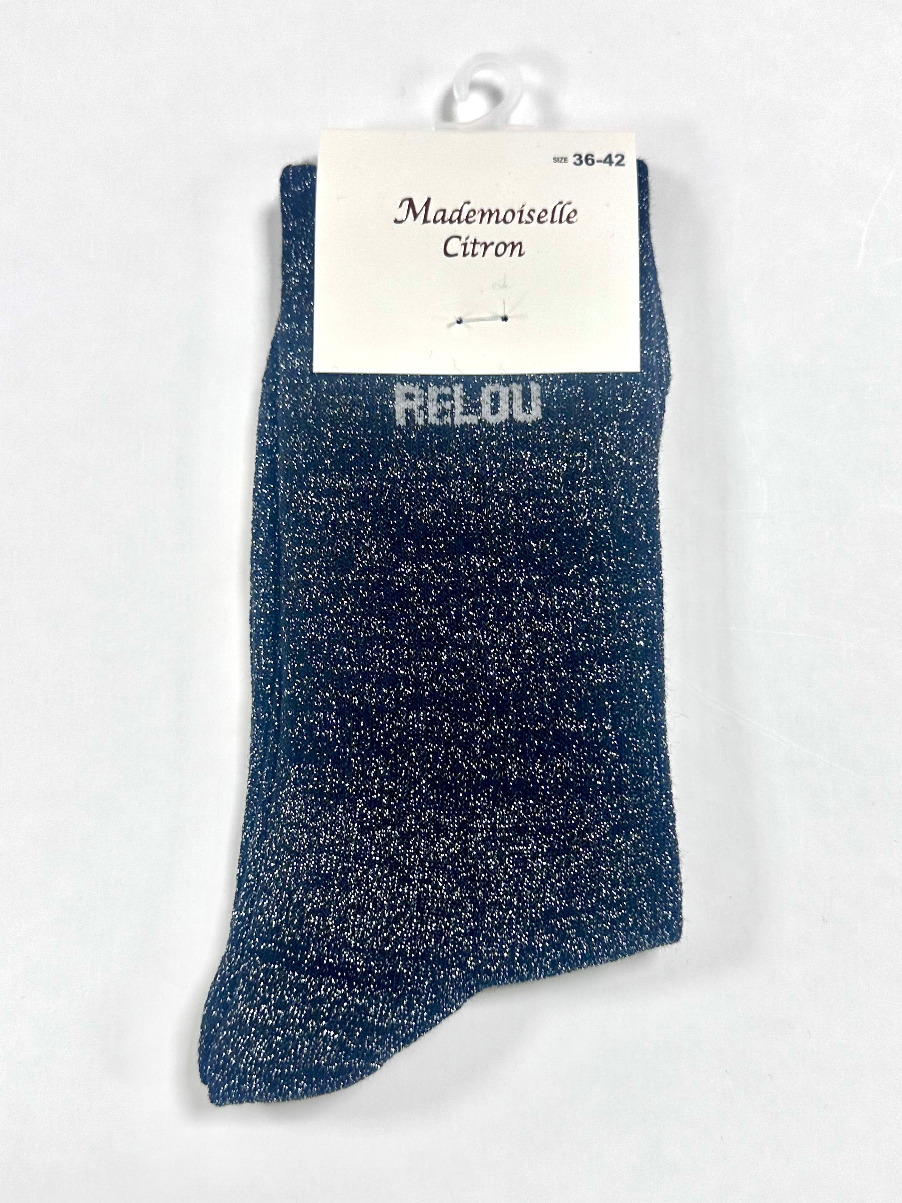 Chaussettes à Paillettes - Relou (Noir)
