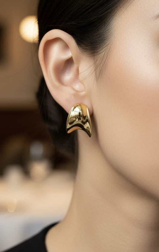 Boucles d'oreilles en acier inoxydable