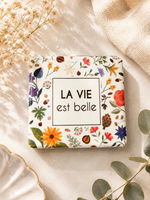 Miroir de Poche Carré - La Vie est Belle