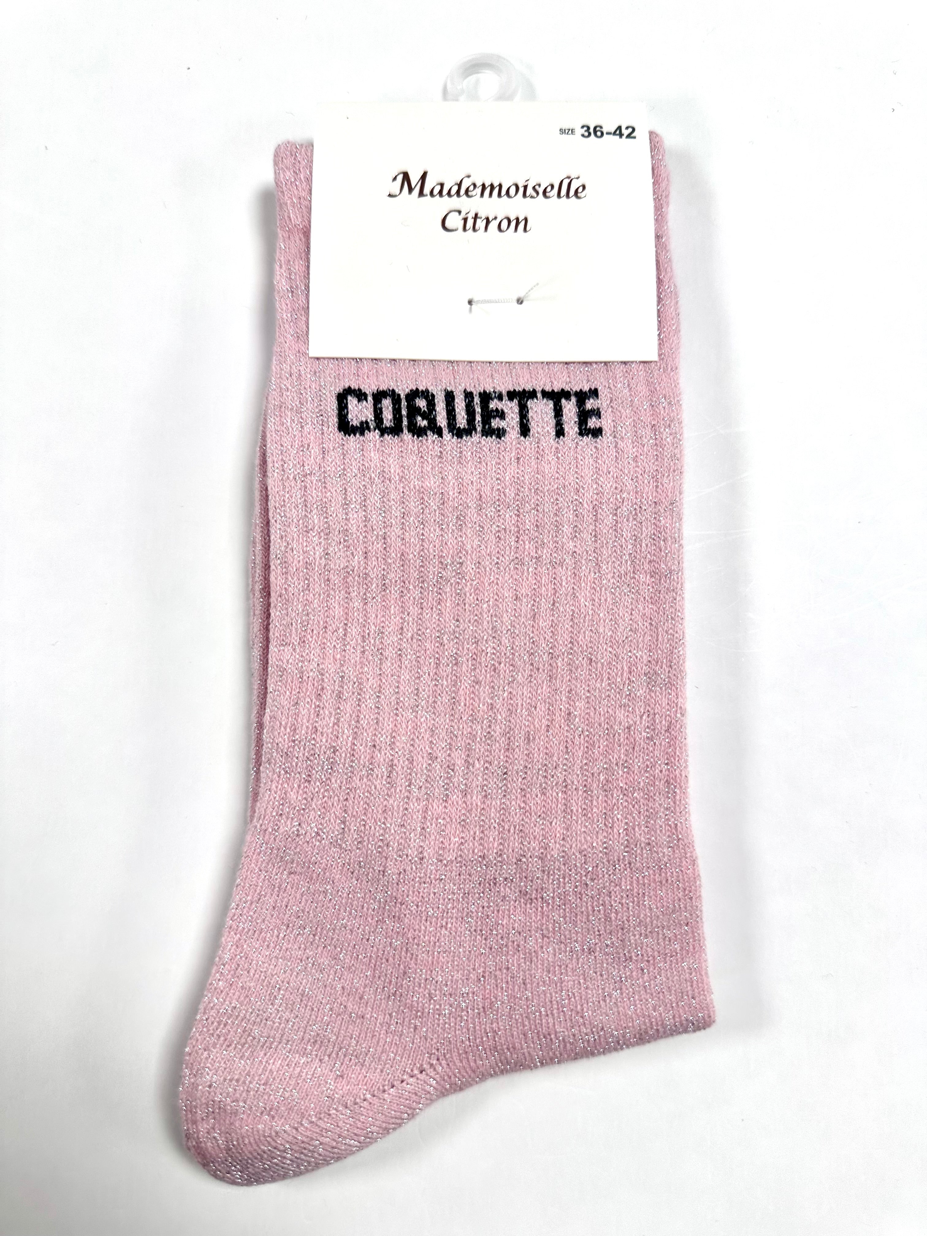 Chaussettes à Paillettes - Coquette (Rose)