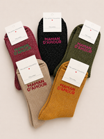 Chaussettes à paillettes « Maman d’amour »