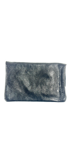 Pochette en cuir avec poche zippée intérieure - Noir