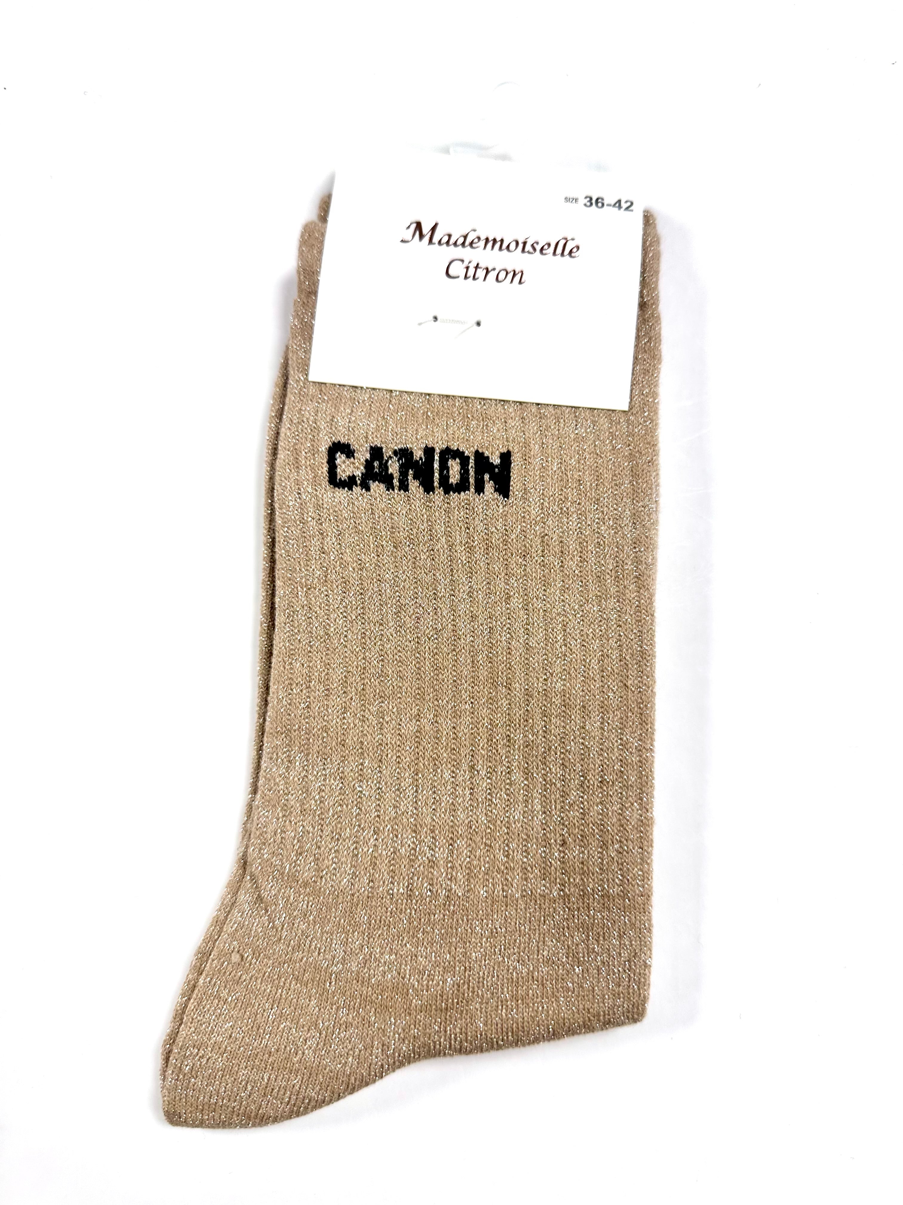 Chaussettes à Paillettes - Canon (Beige)