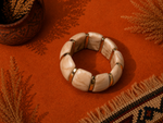 Bracelet Élastique Pierre et Acier Épais
