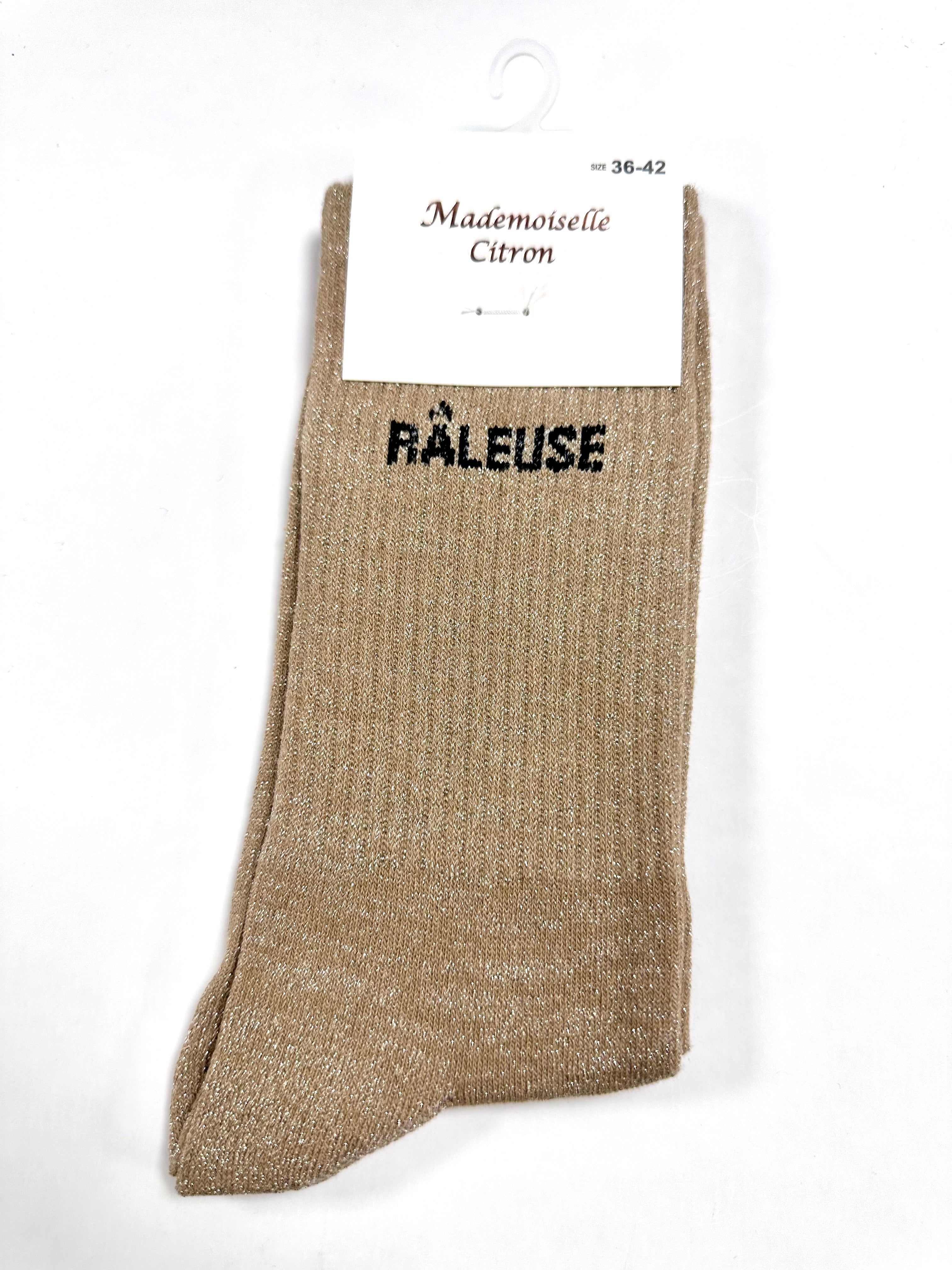 Chaussettes à Paillettes - Râleuse (Beige)