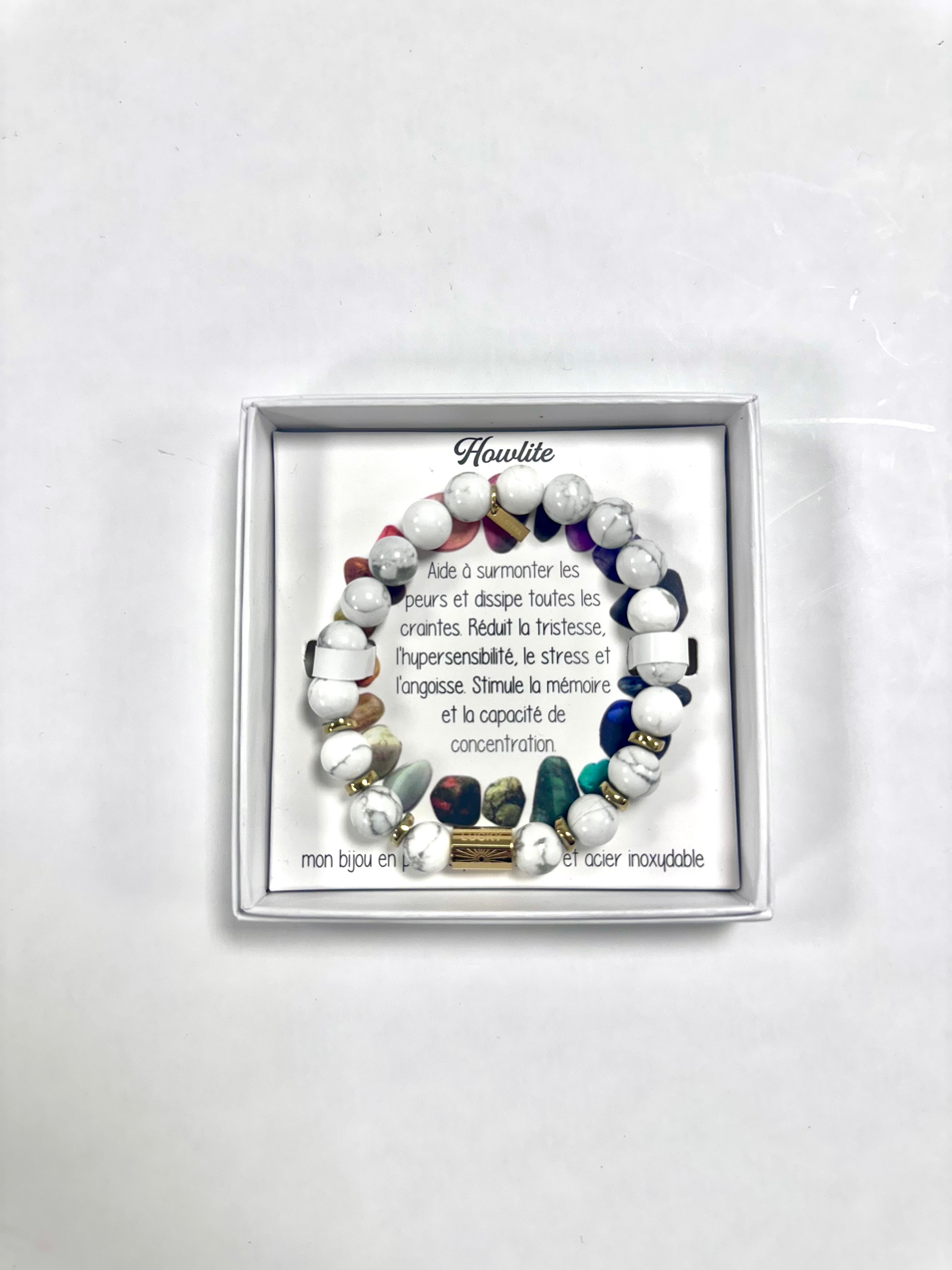 Bracelet en pierre — Howlite