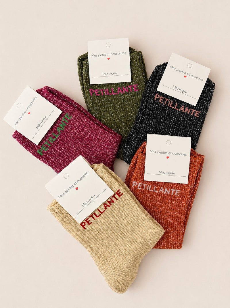 Chaussettes à paillettes « Pétillante » -