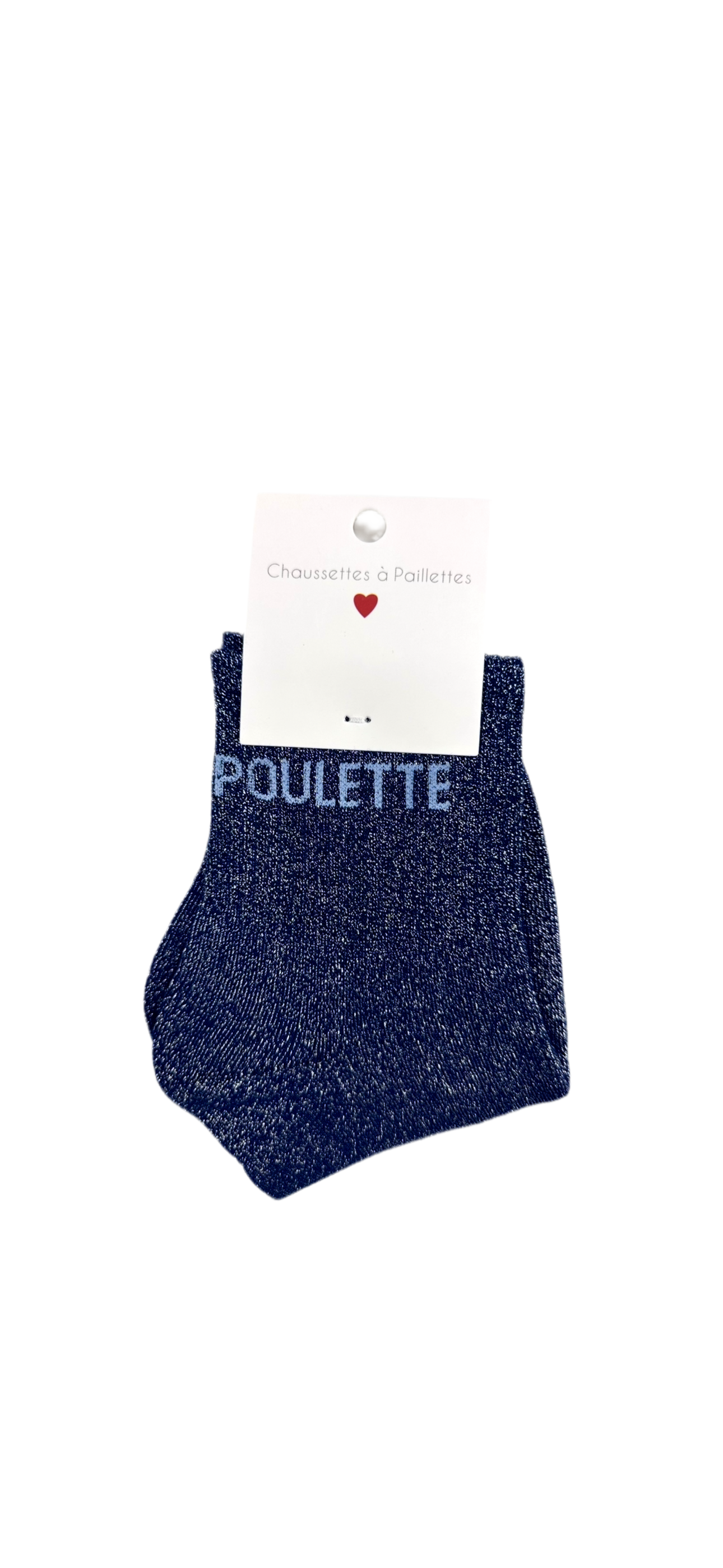 Chaussettes à Paillettes "Poulette" - Bleu