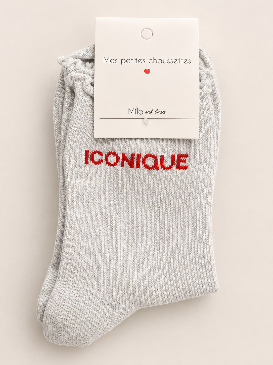 Chaussettes à paillettes « Iconique » - Blanc