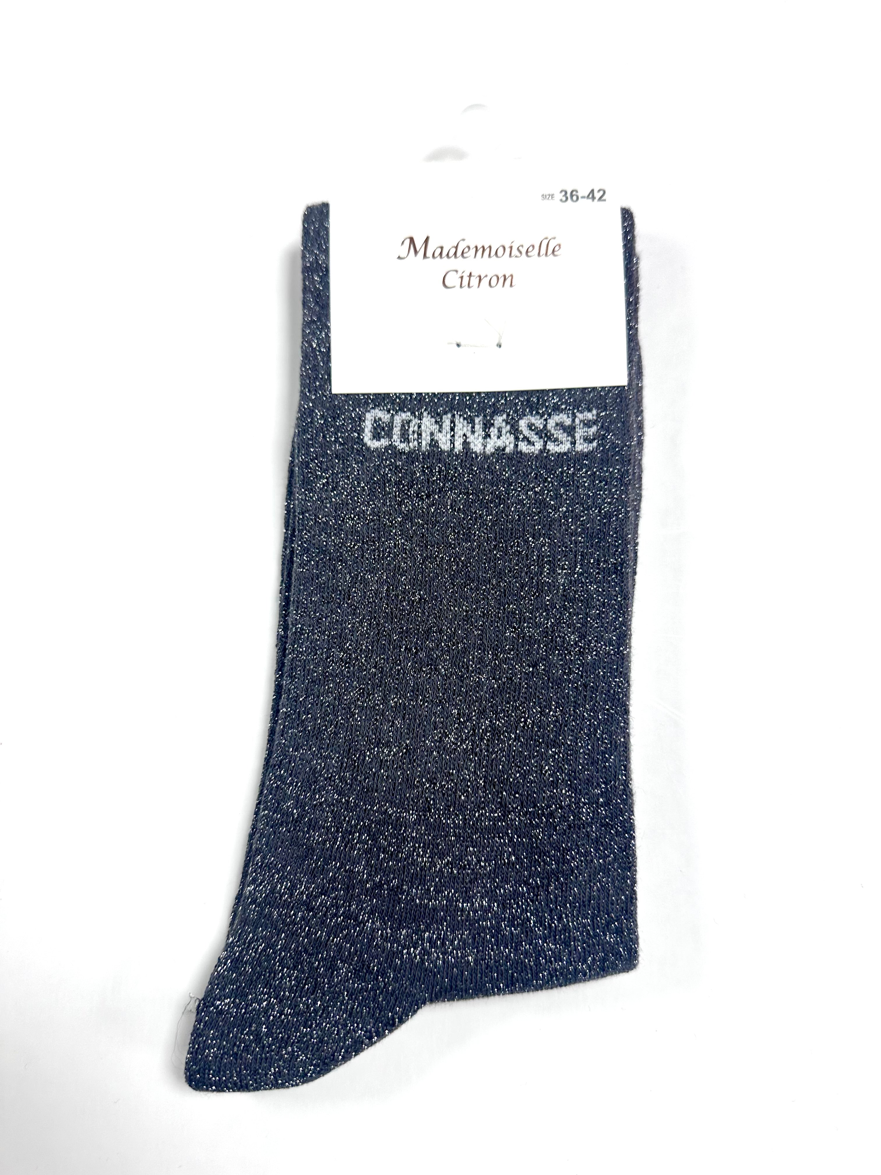 Chaussettes à Paillettes - Connasse (Gris foncé)