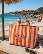 Tote Bag Un Peu d’Amour et Beaucoup de Soleil Orange