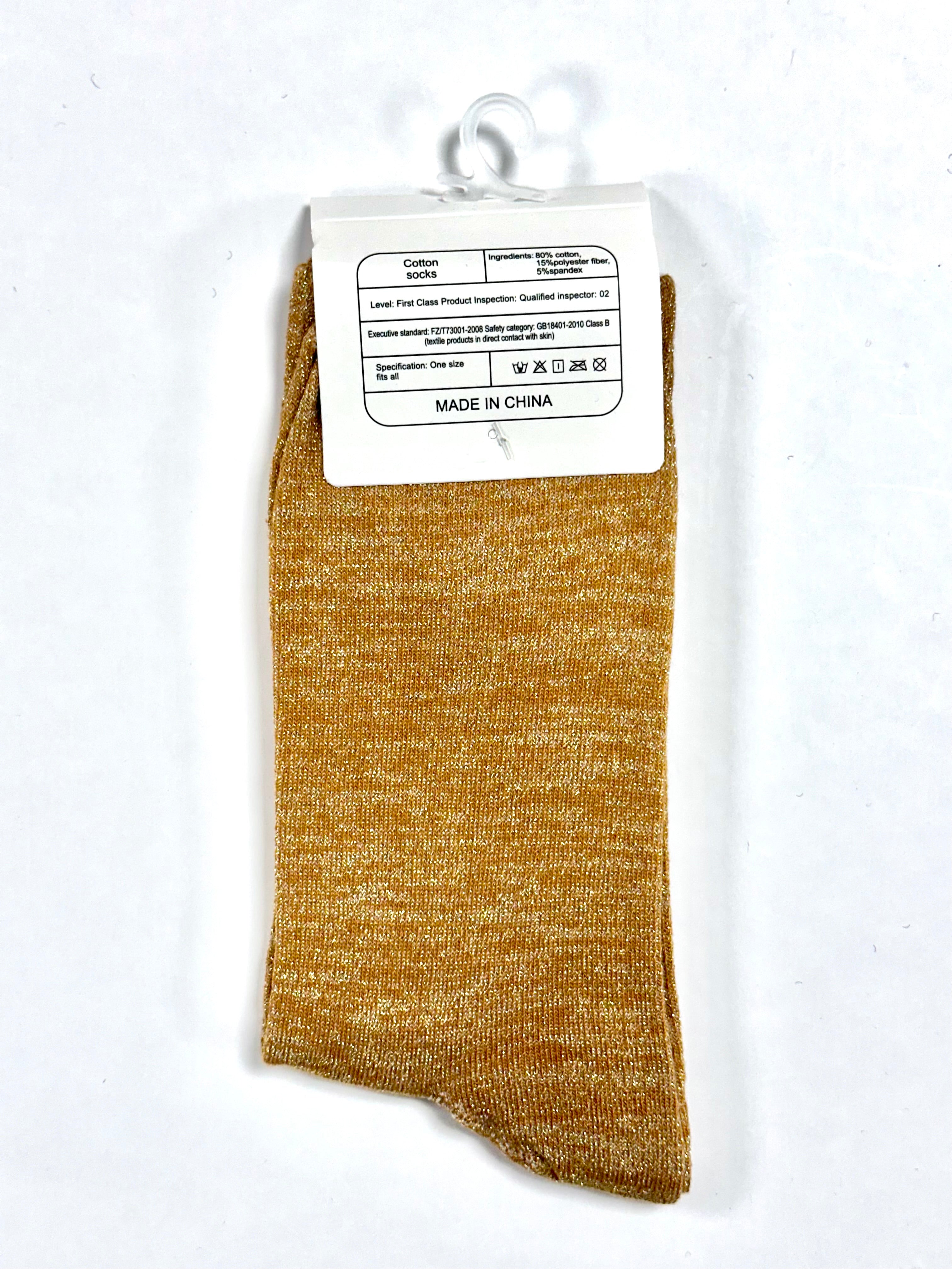 Chaussettes à paillettes « Égoïste et alors » - Jaune