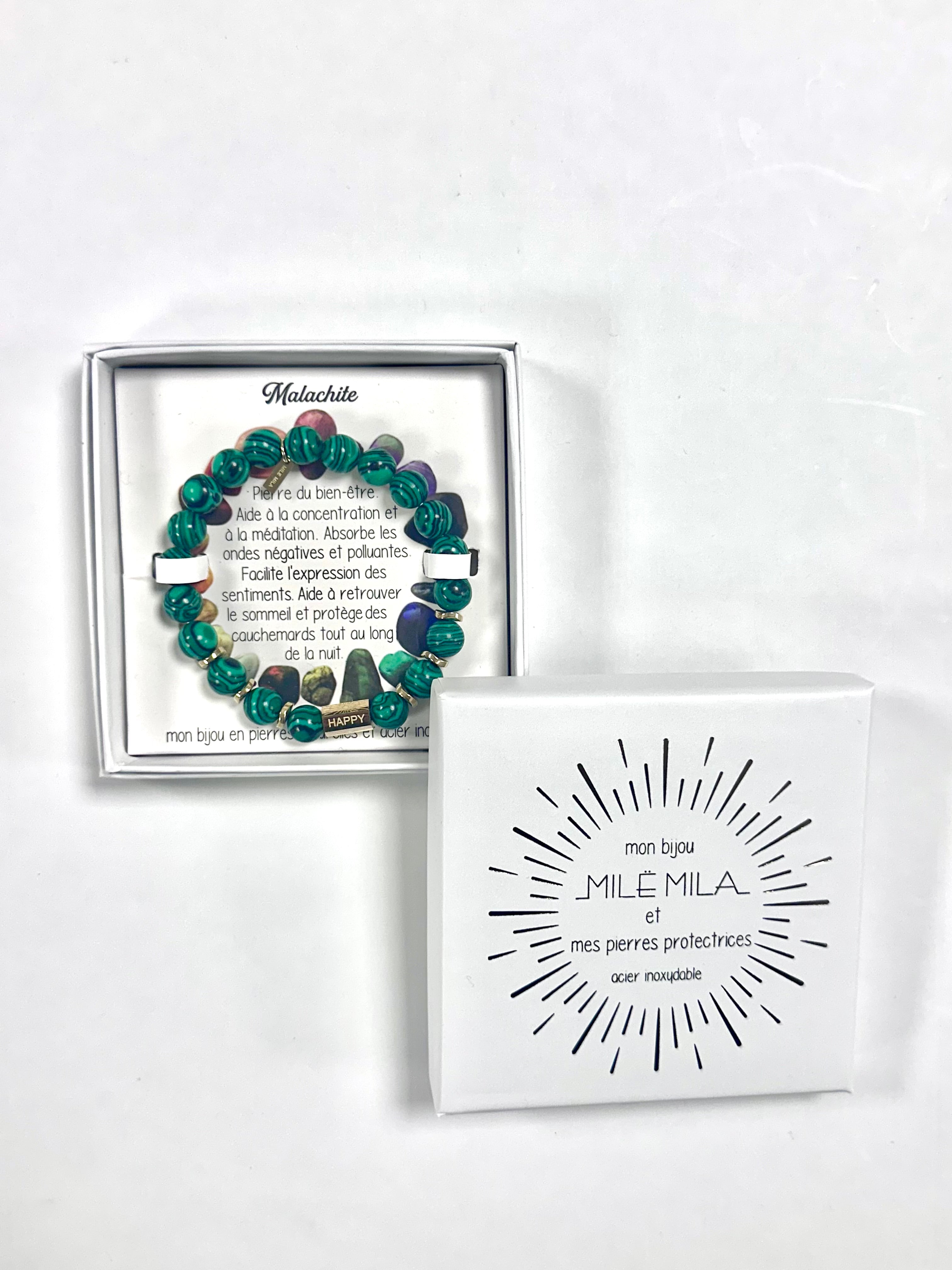 Bracelet en pierre — Malachite