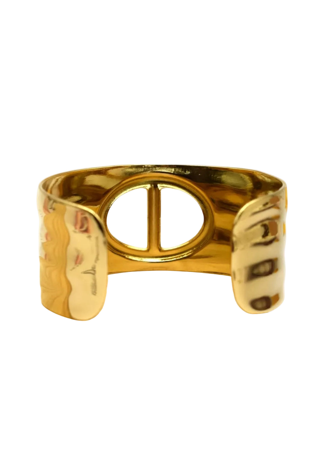 Manchette maille marine ouverte horizontale