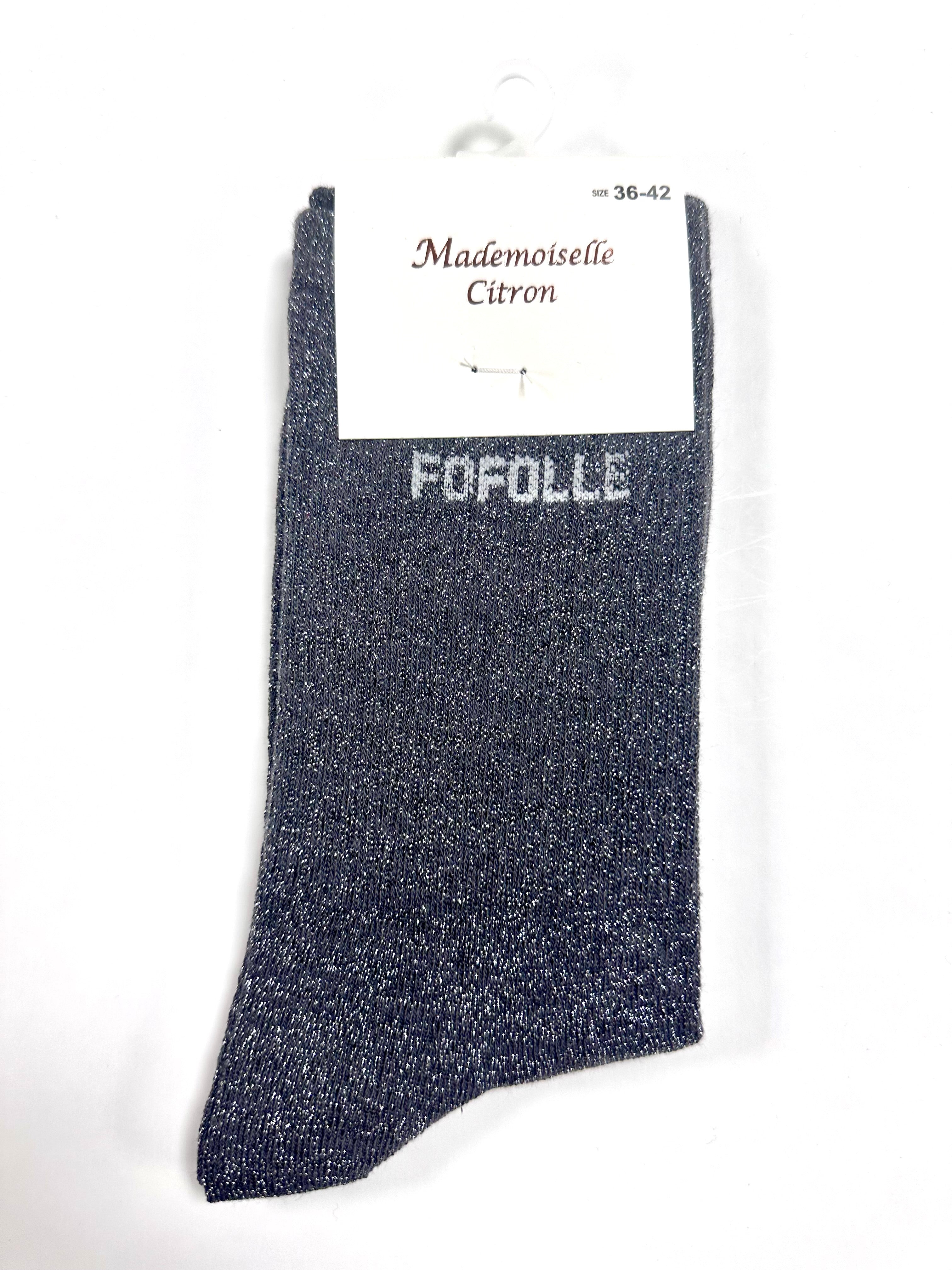 Chaussettes à Paillettes - Fofolle (Gris foncé)