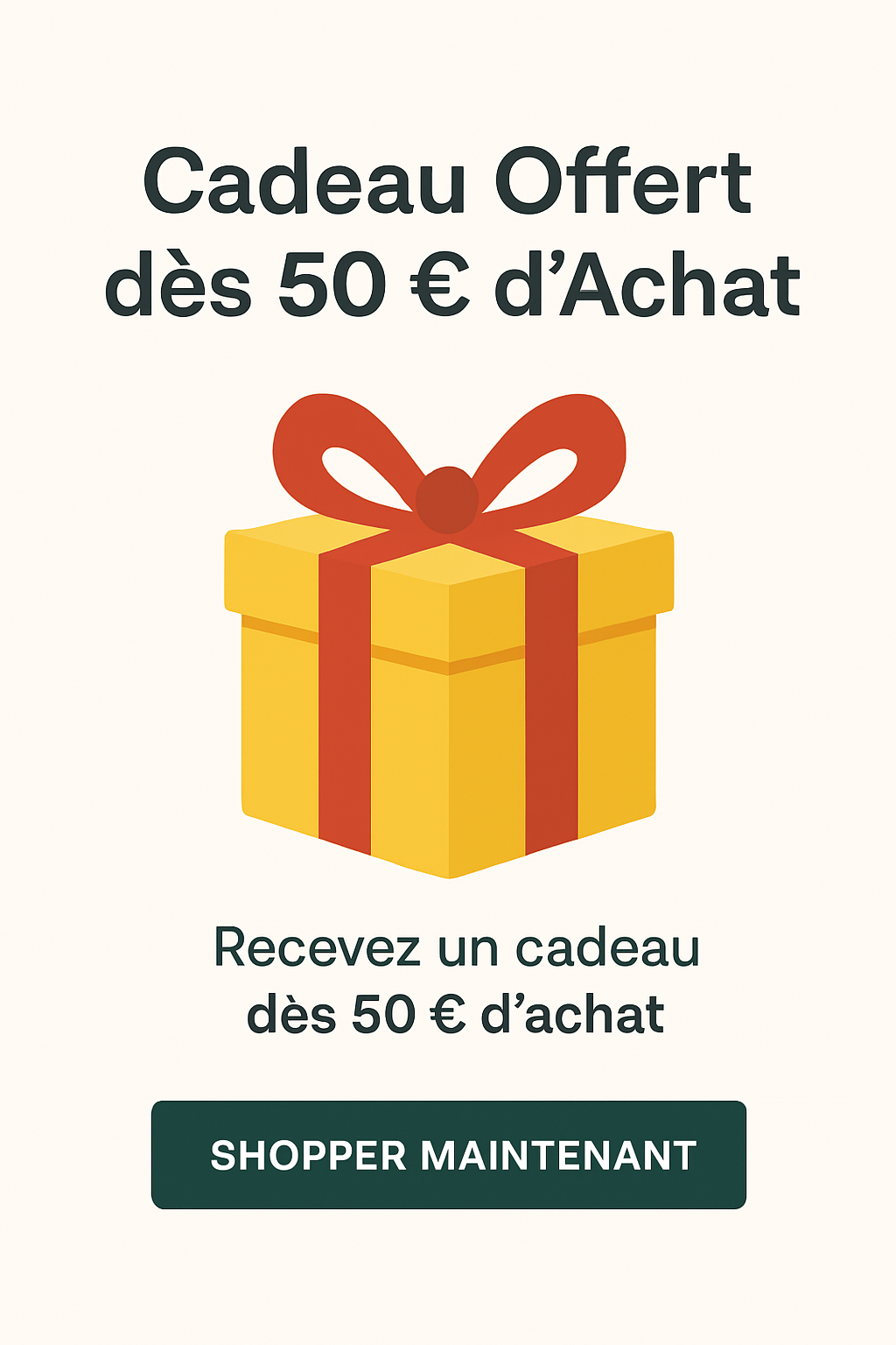 Cadeau Surprise Offert dès 50 € d’Achat