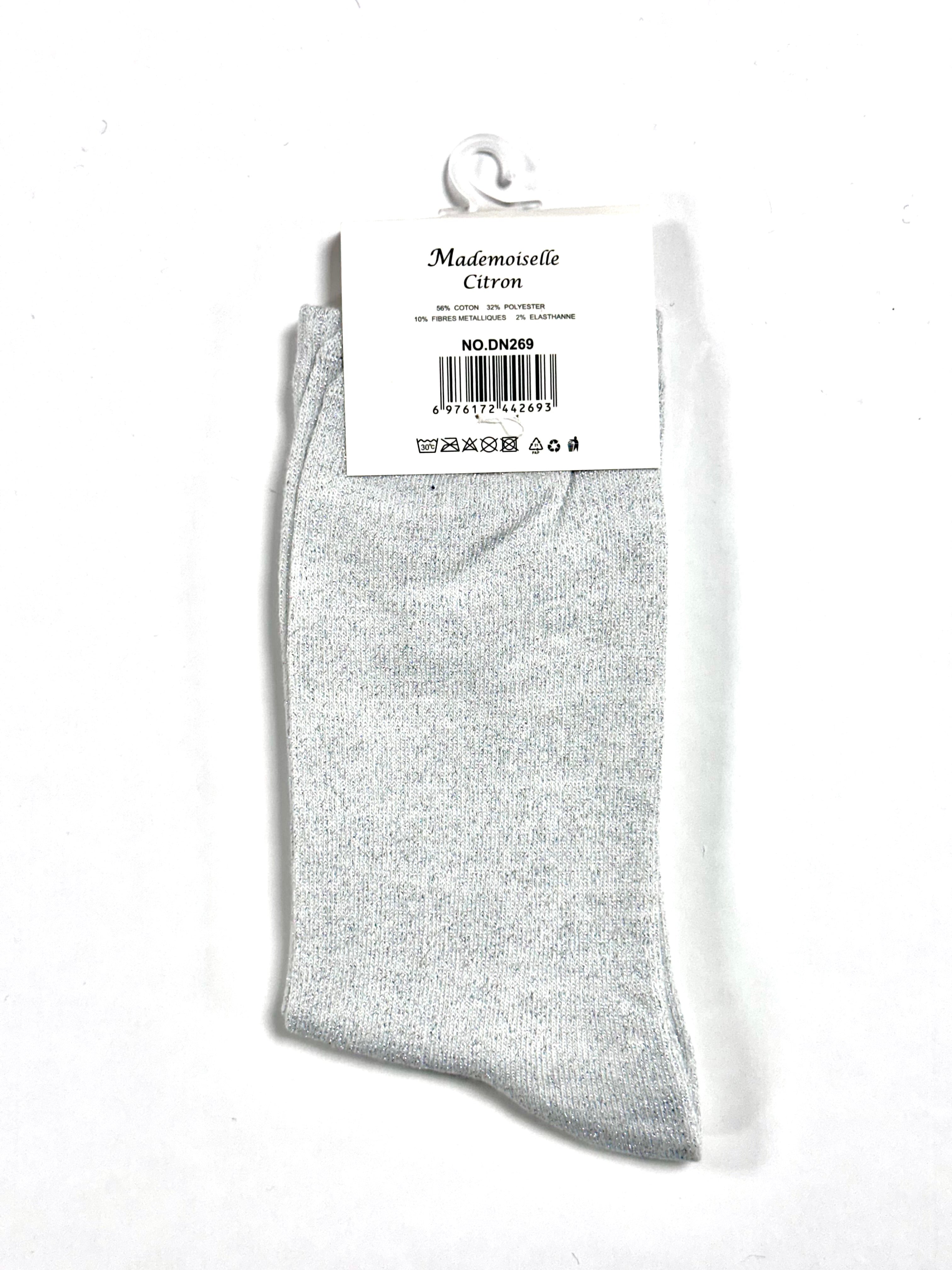 Chaussettes à Paillettes - Casse couille (Gris clair)