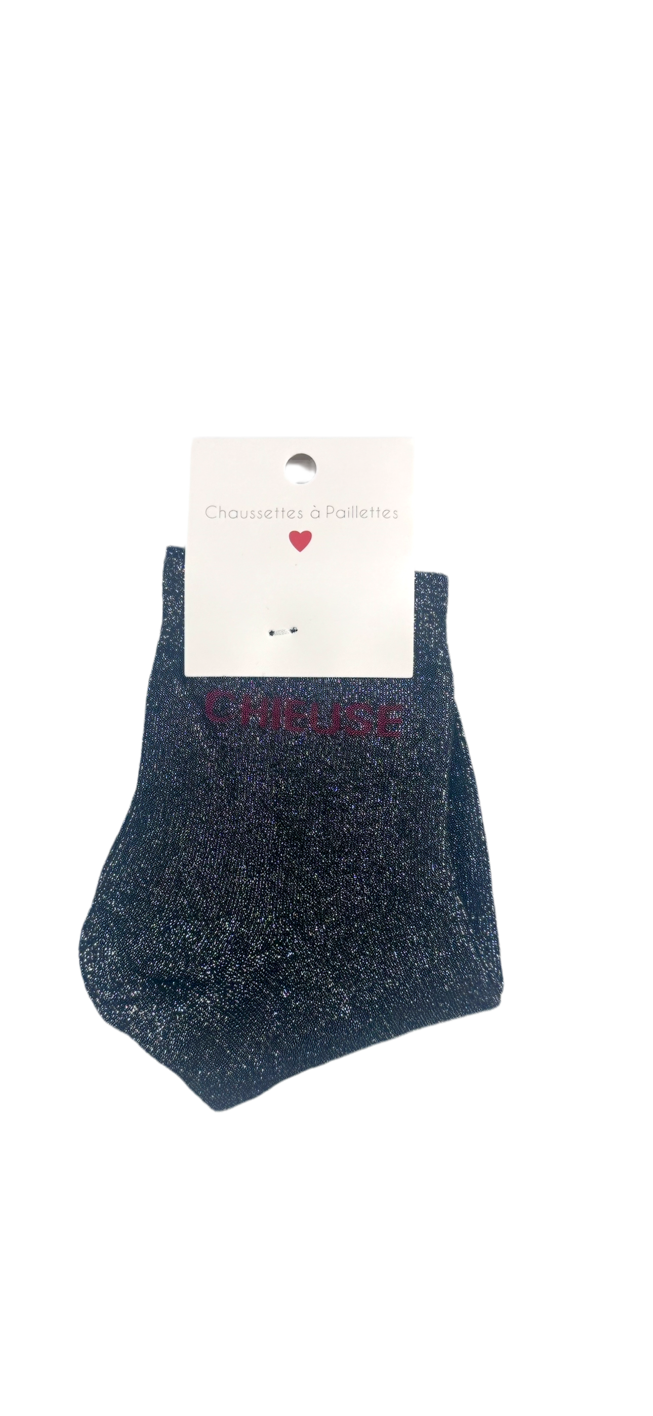 Chaussettes à Paillettes "Chieuse" - Noir