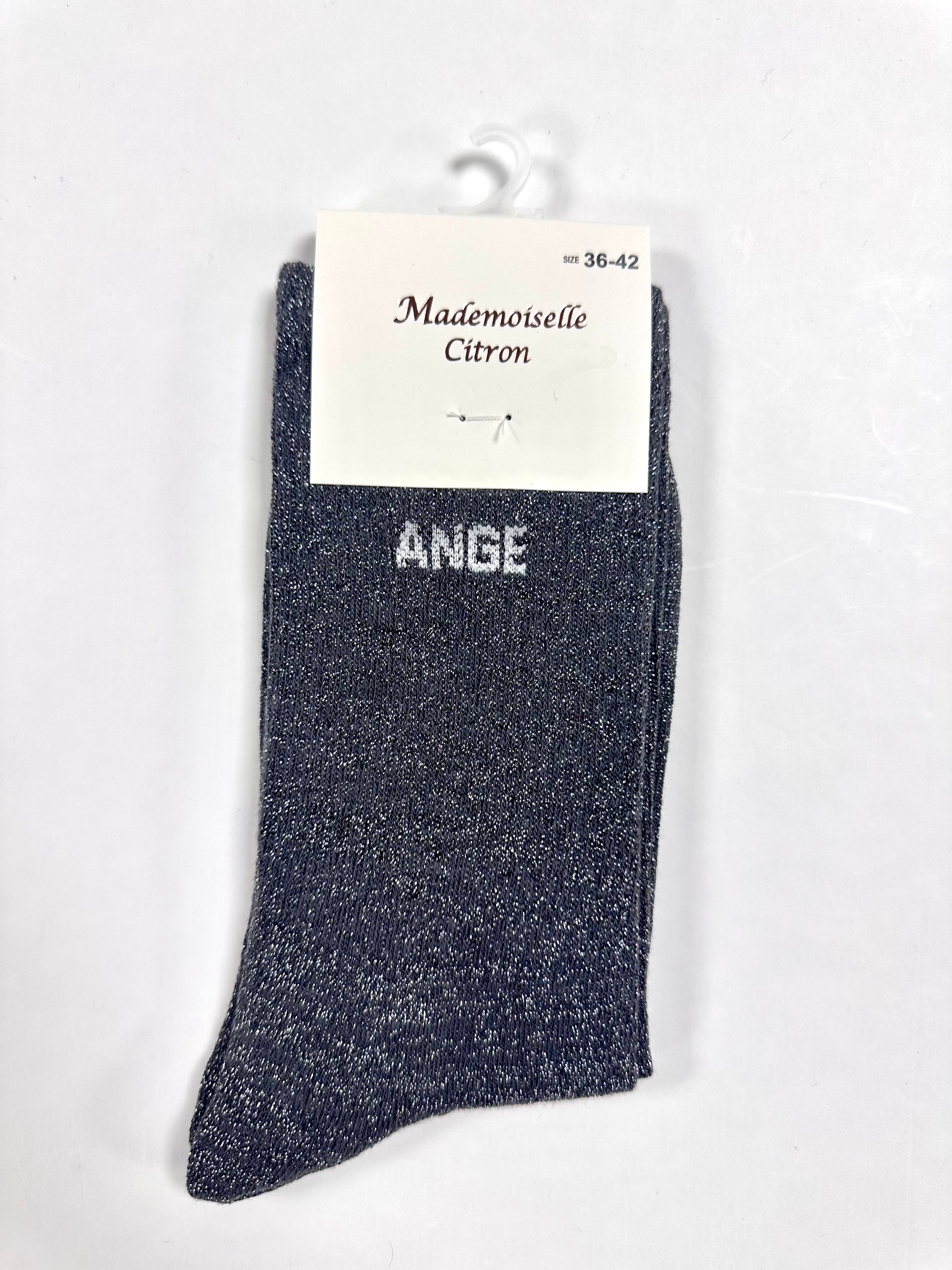 Chaussettes à Paillettes - Ange (Gris foncé)