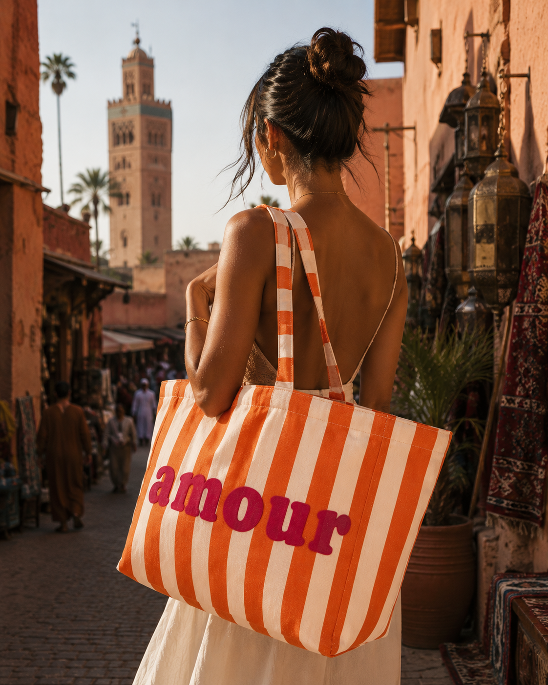 Tote Bag Amour Orange