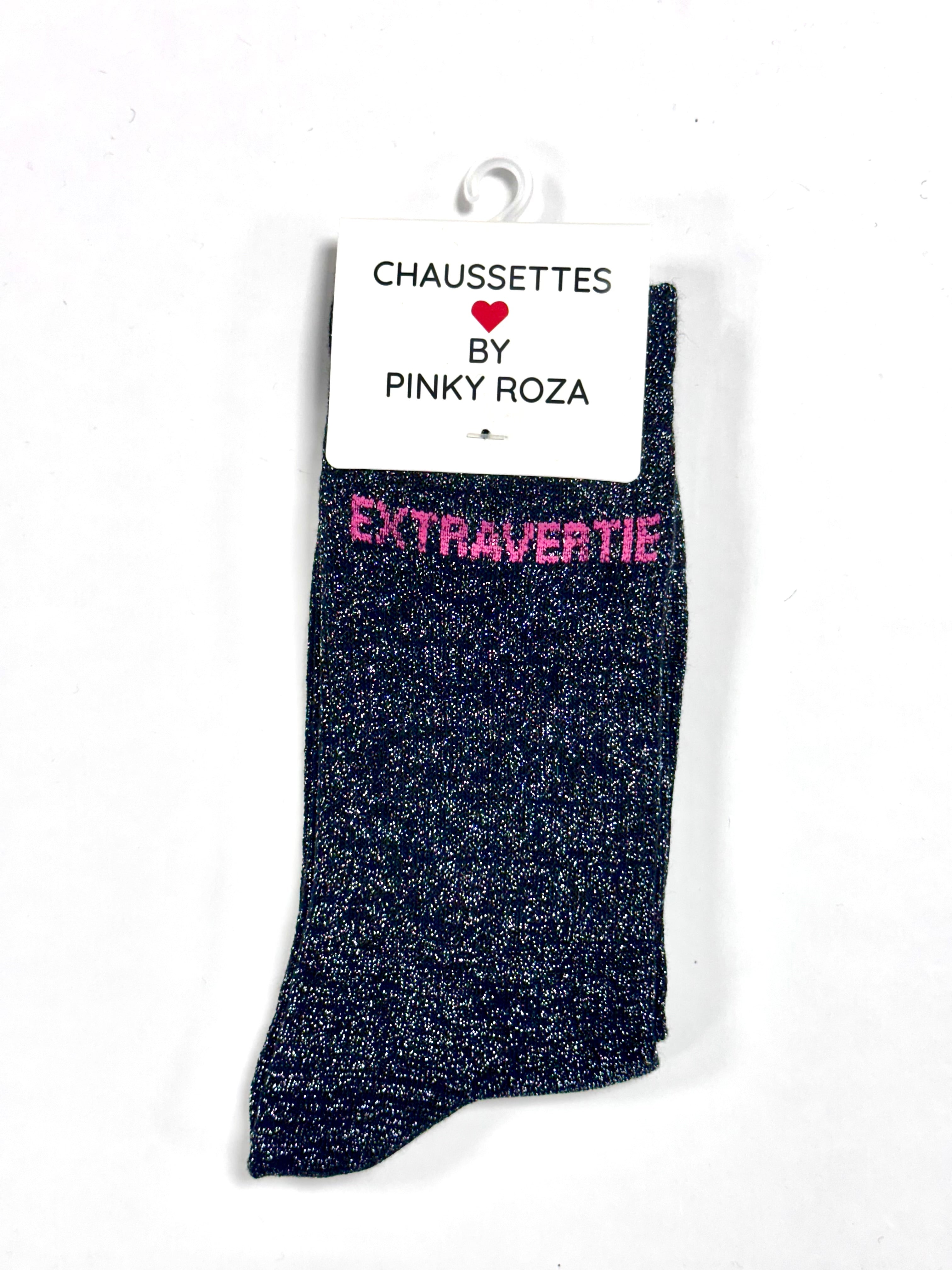 Chaussettes à paillettes « Extravertie » - Noir