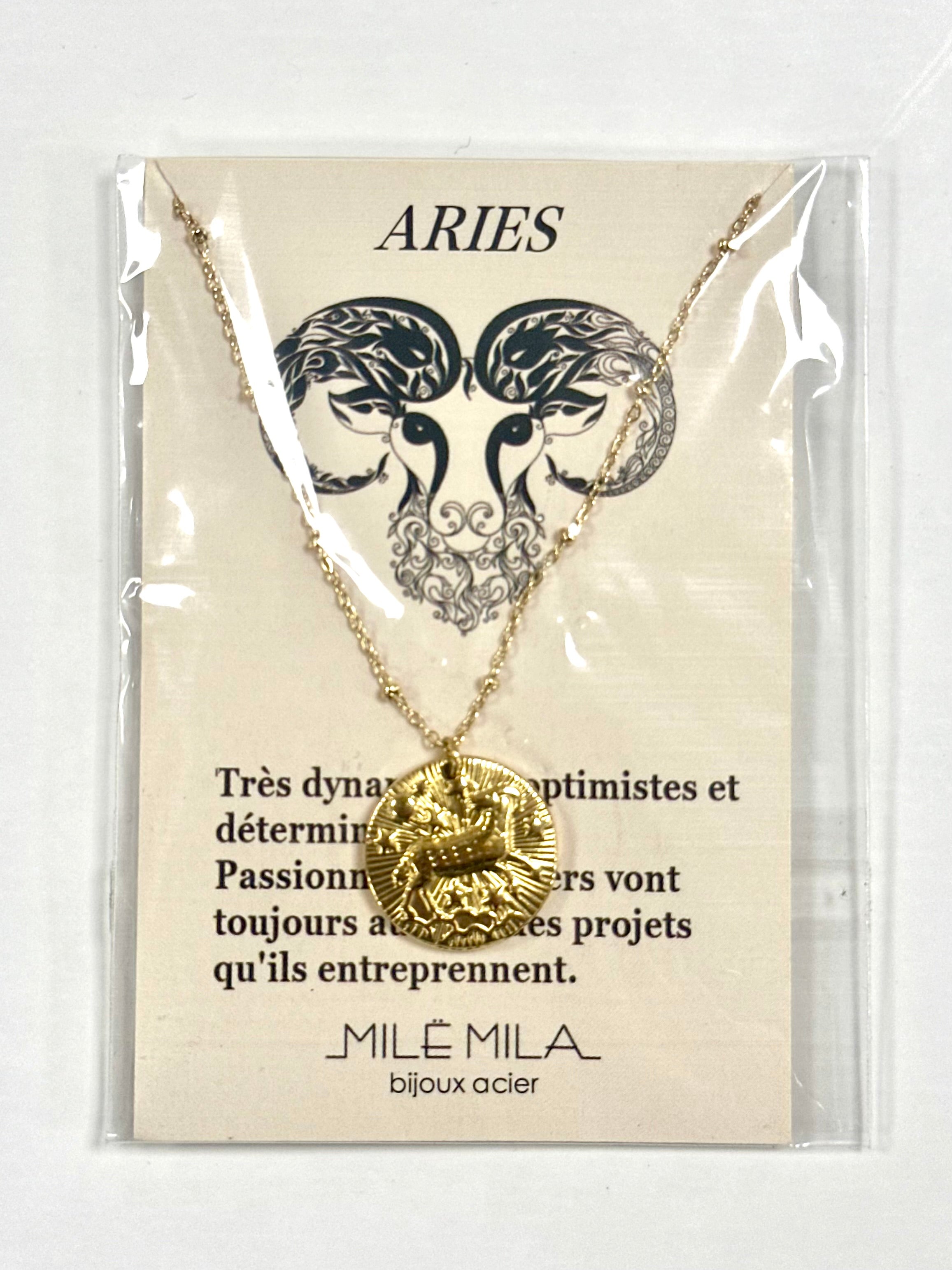 Collier zodiaque Bélier en acier inoxydable – La Tienda