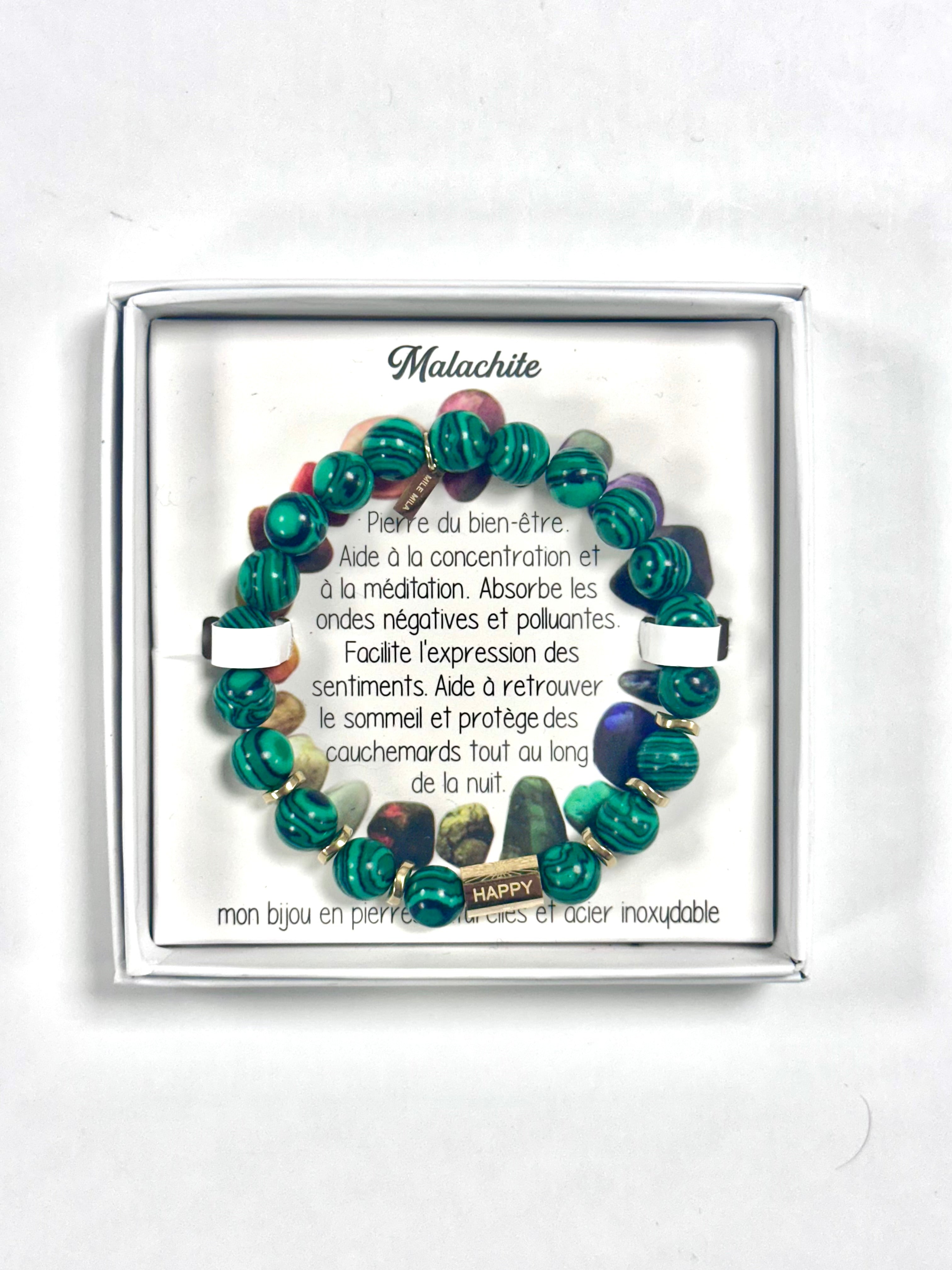 Bracelet en pierre — Malachite