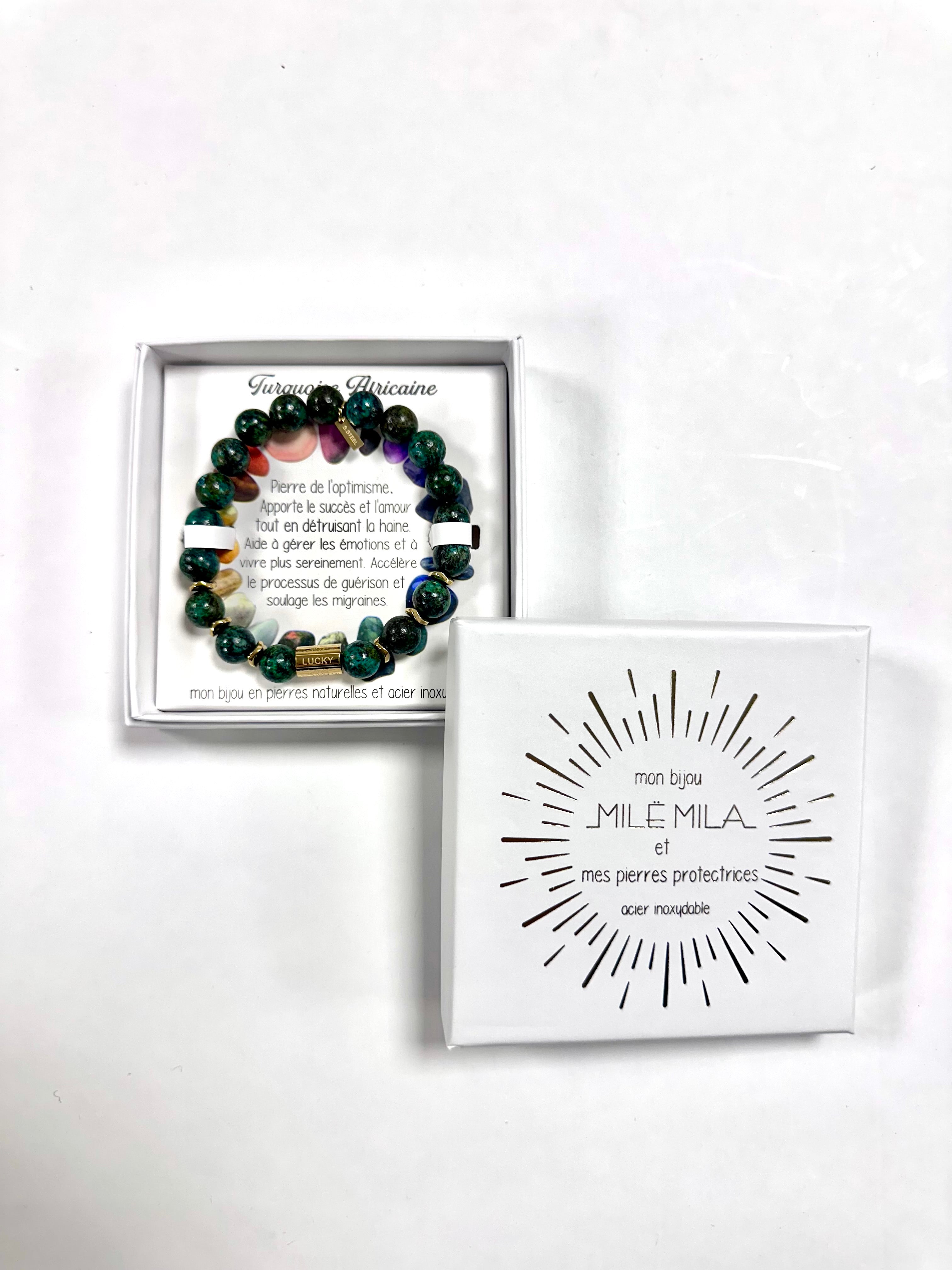 Bracelet en pierre — Turquoise africaine