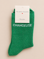 Chaussettes à paillettes « Chanceuse »