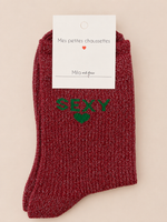 Chaussettes à paillettes « Sexy » - Orange