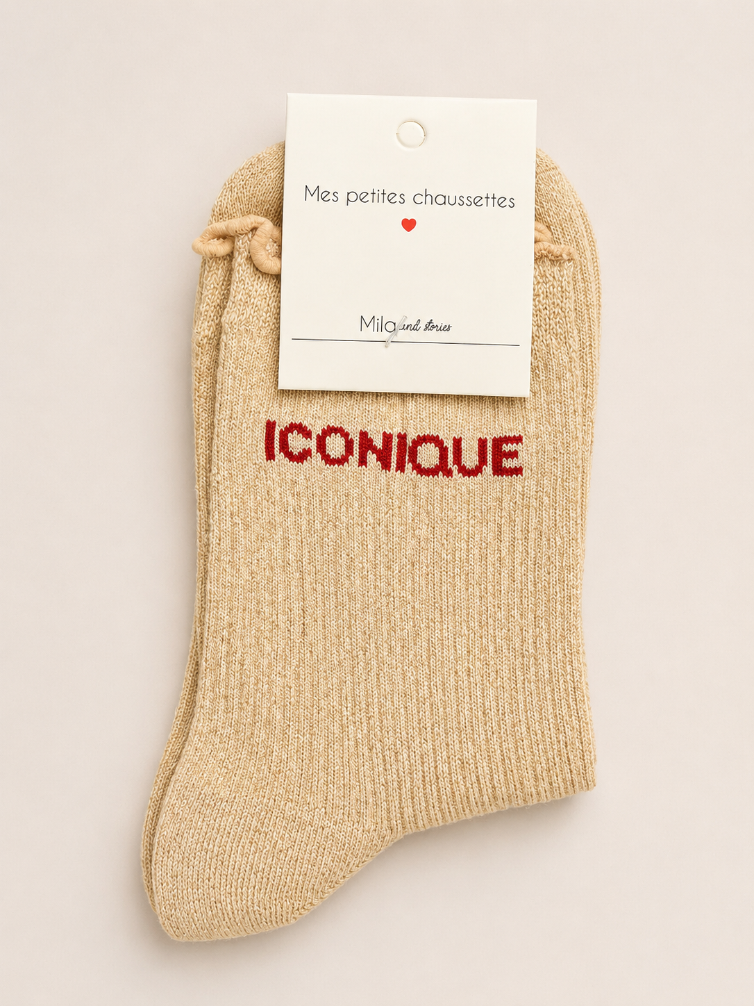 Chaussettes à paillettes « Iconique » - Blanc