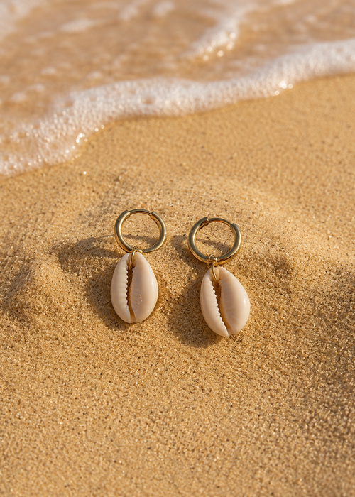 Boucles d'Oreilles Coquillages Discrètes - Acier Inoxydable