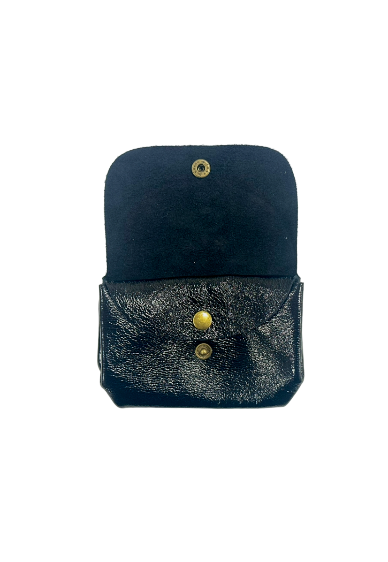Porte-monnaie en cuir triple pochette - Noir