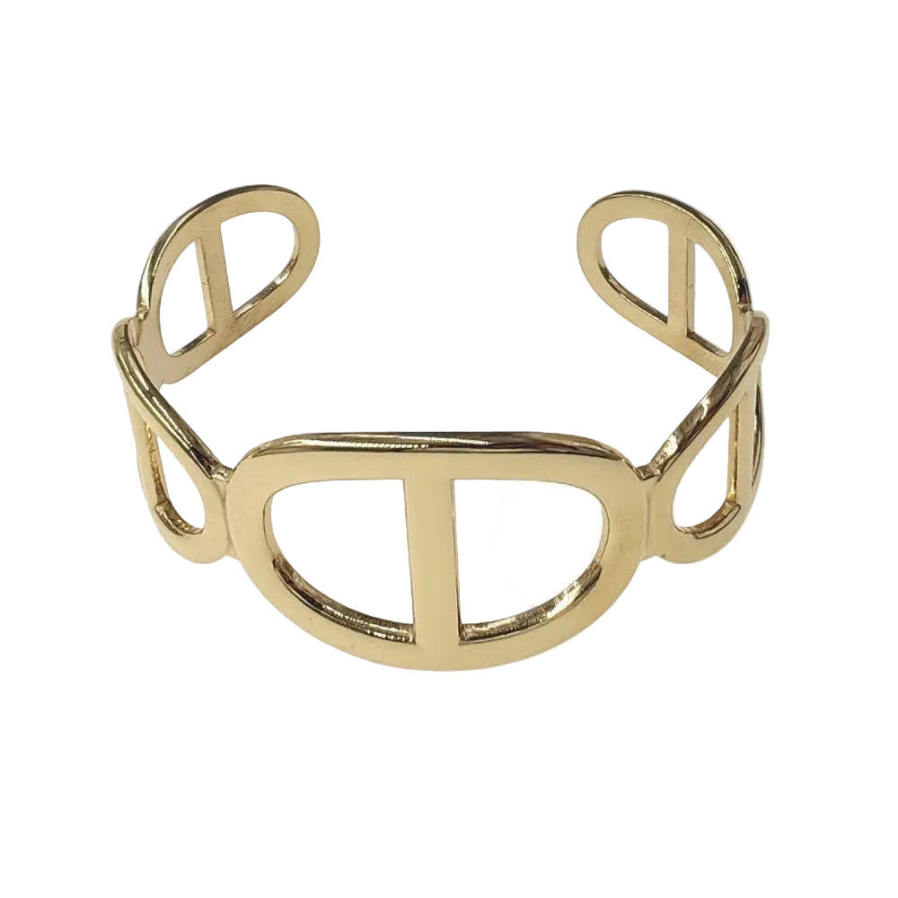 Bracelet manchette maille marine