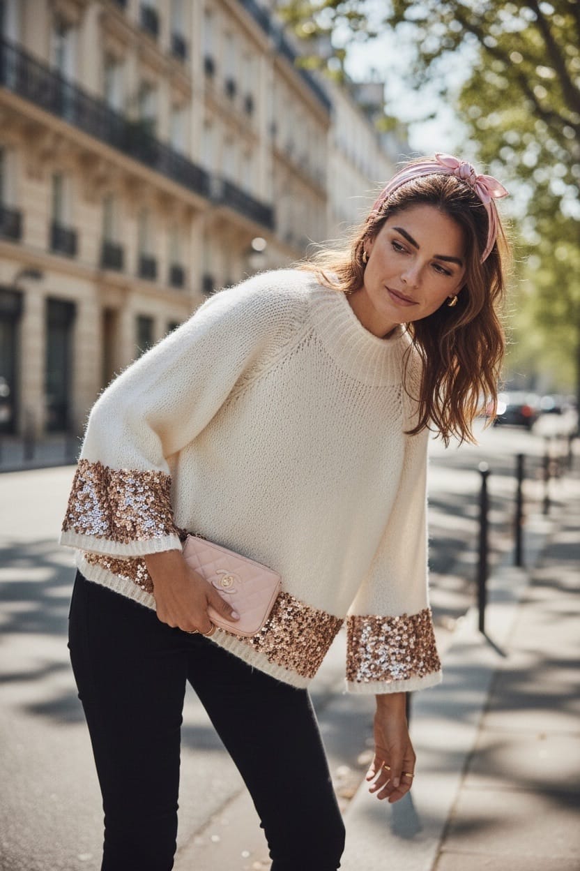 Pull à sequins