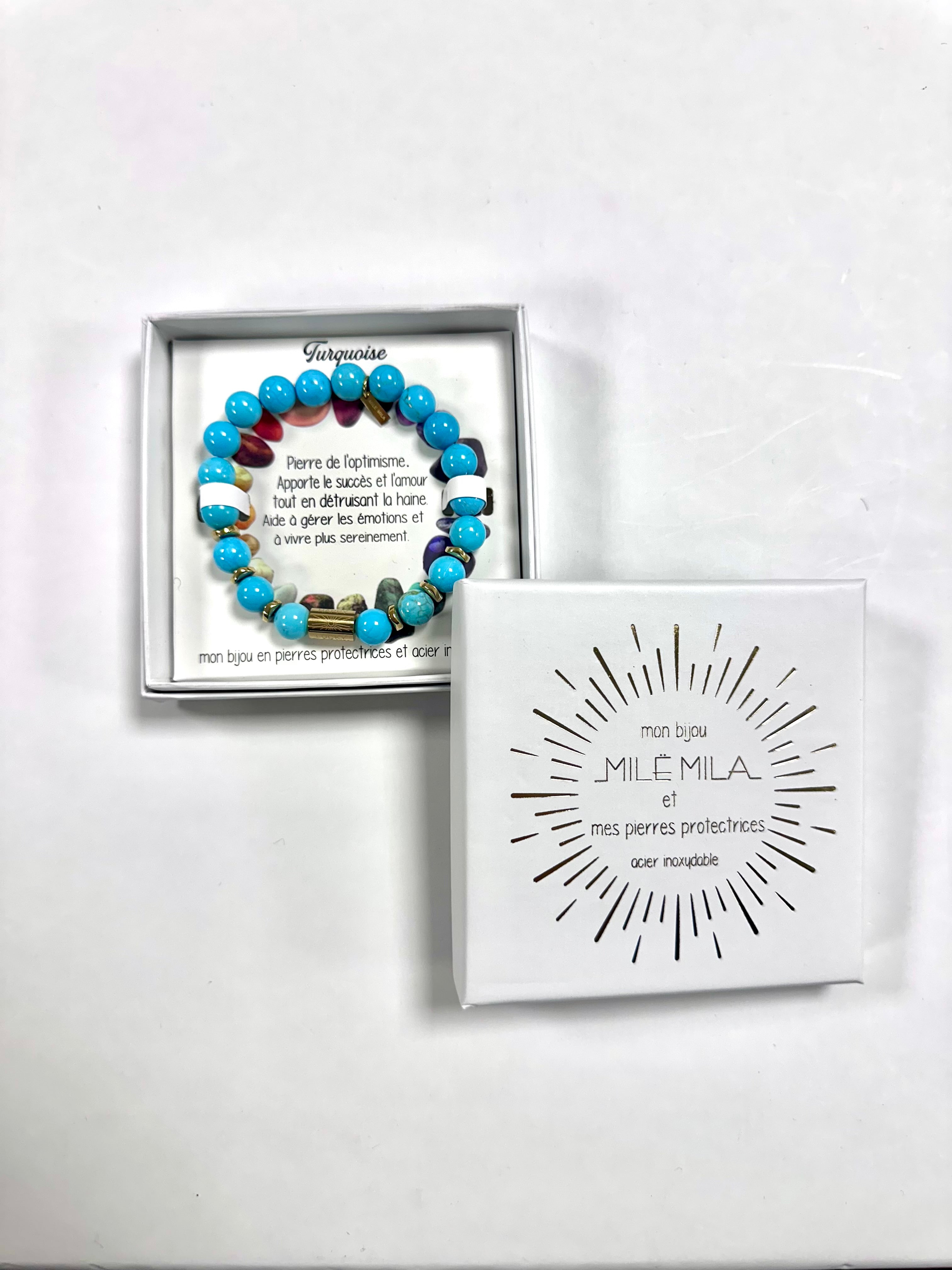 Bracelet en Pierre Naturelle - Turquoise