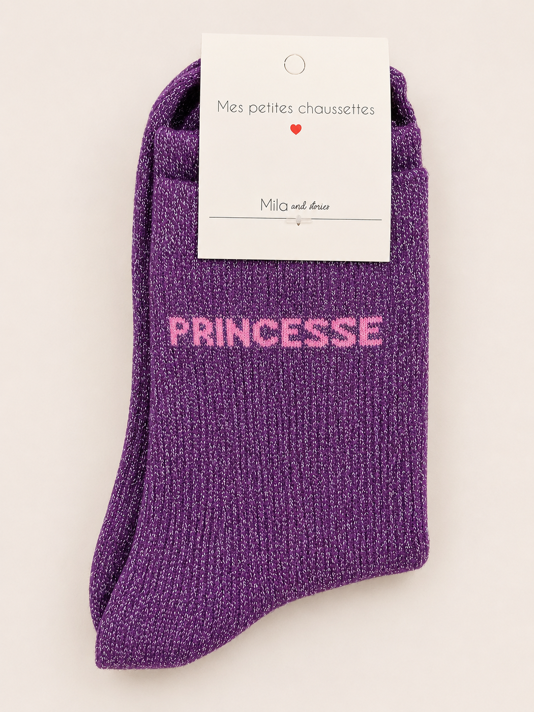 Chaussettes à paillettes « Princesse » - Violet