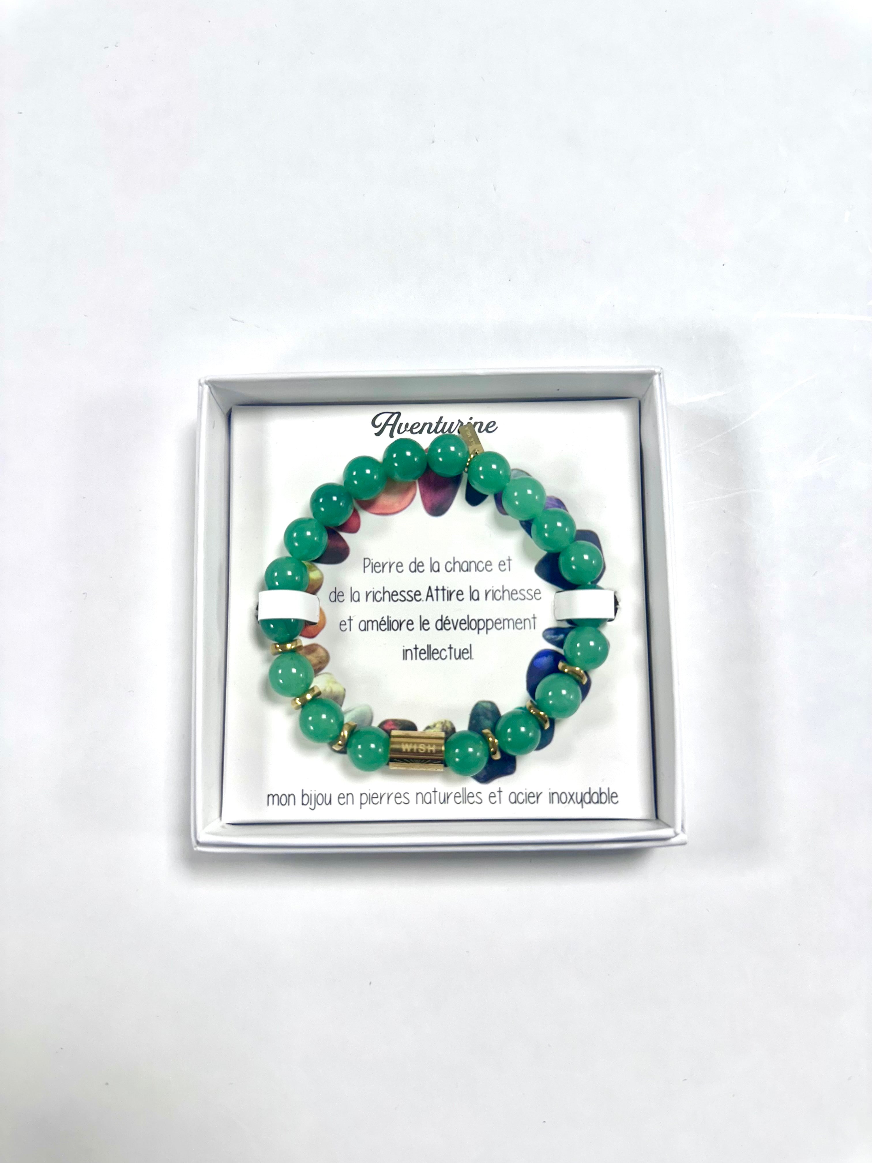 Bracelet en Pierre Naturelle - Aventurine M