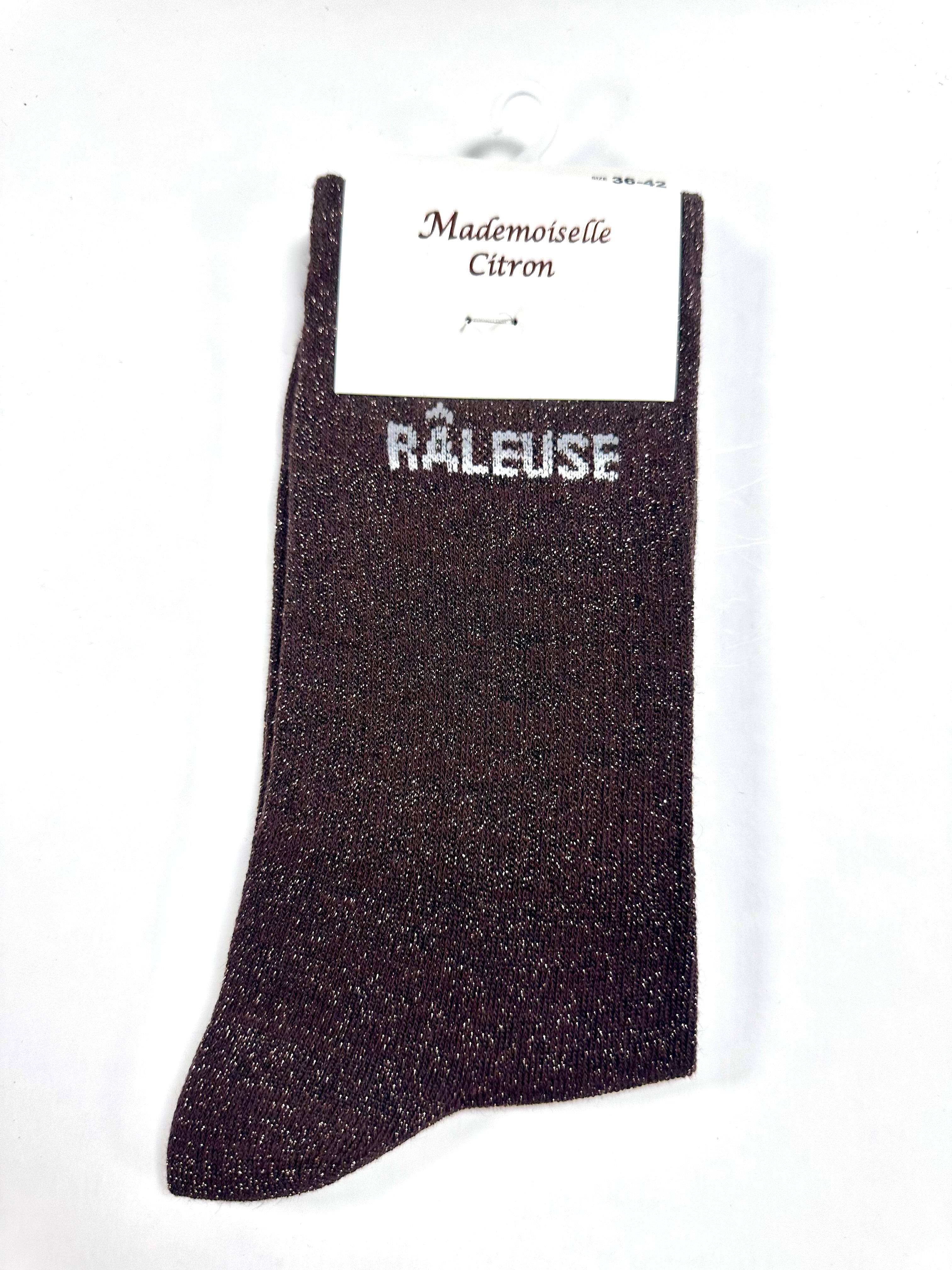 Chaussettes à Paillettes - Râleuse (Marron)