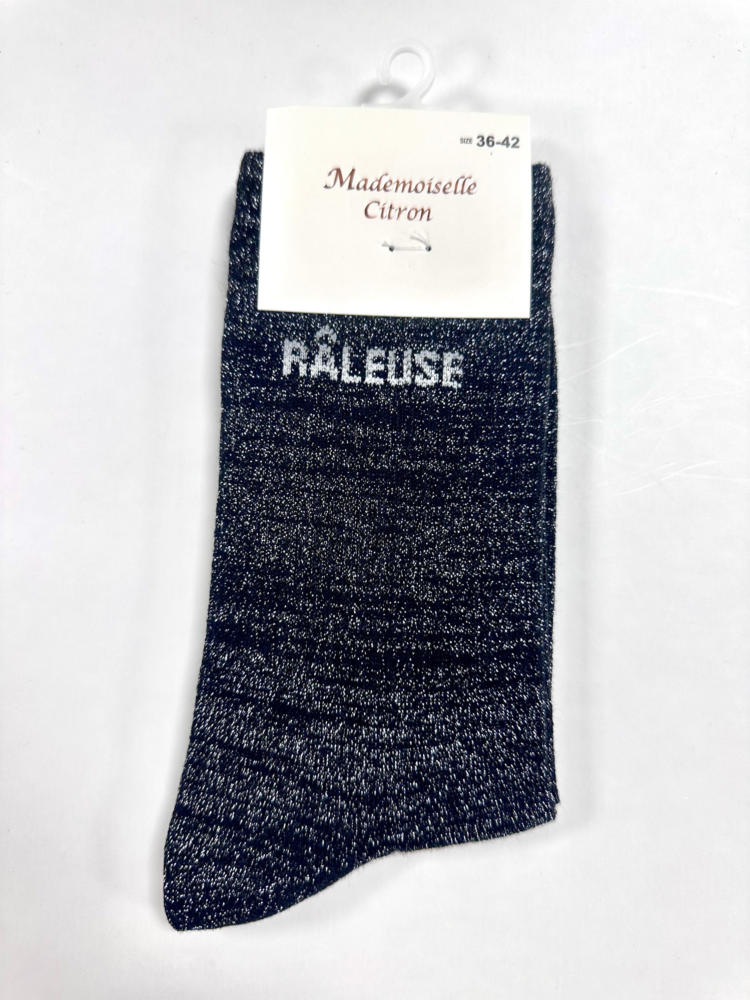 Chaussettes à Paillettes - Râleuse (Noir)