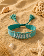 Bracelet tissu réglable J’adore