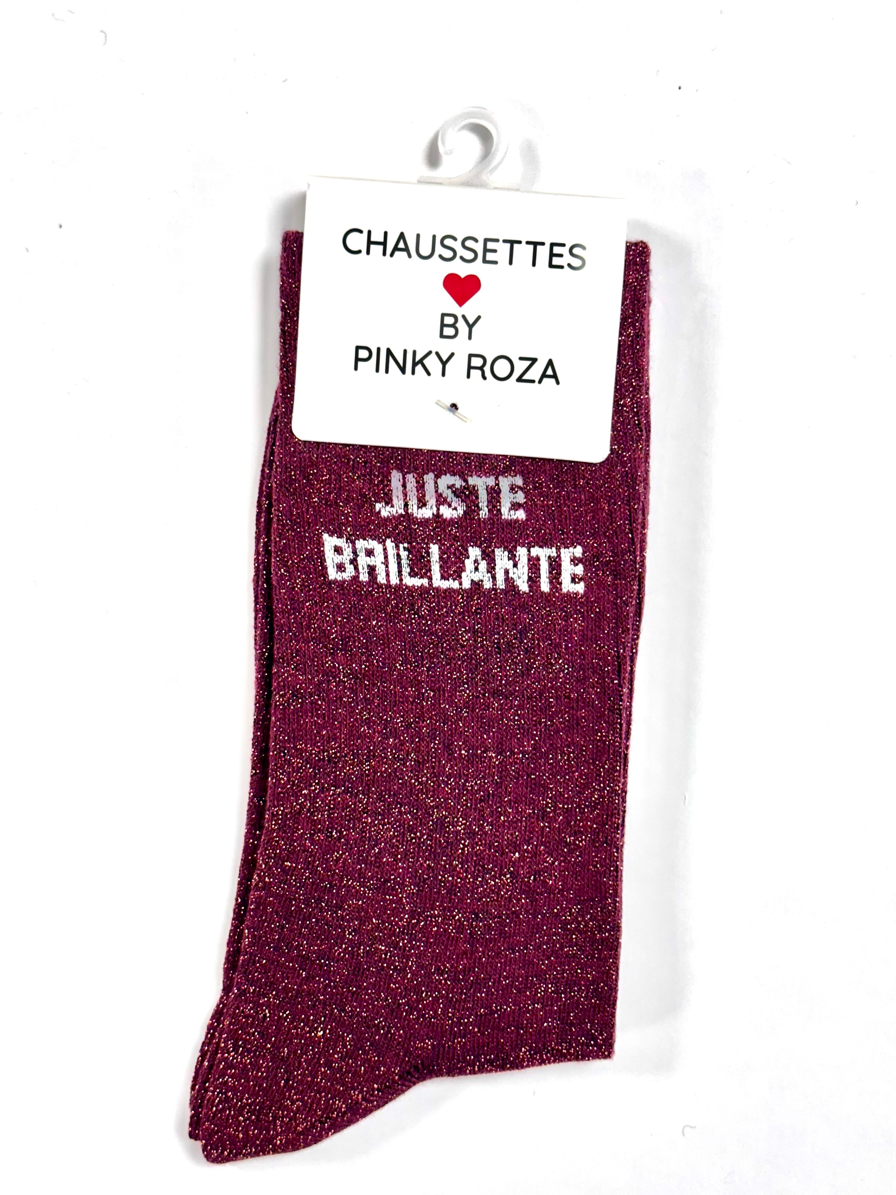 Chaussettes à paillettes « Juste brillante » - Rouge