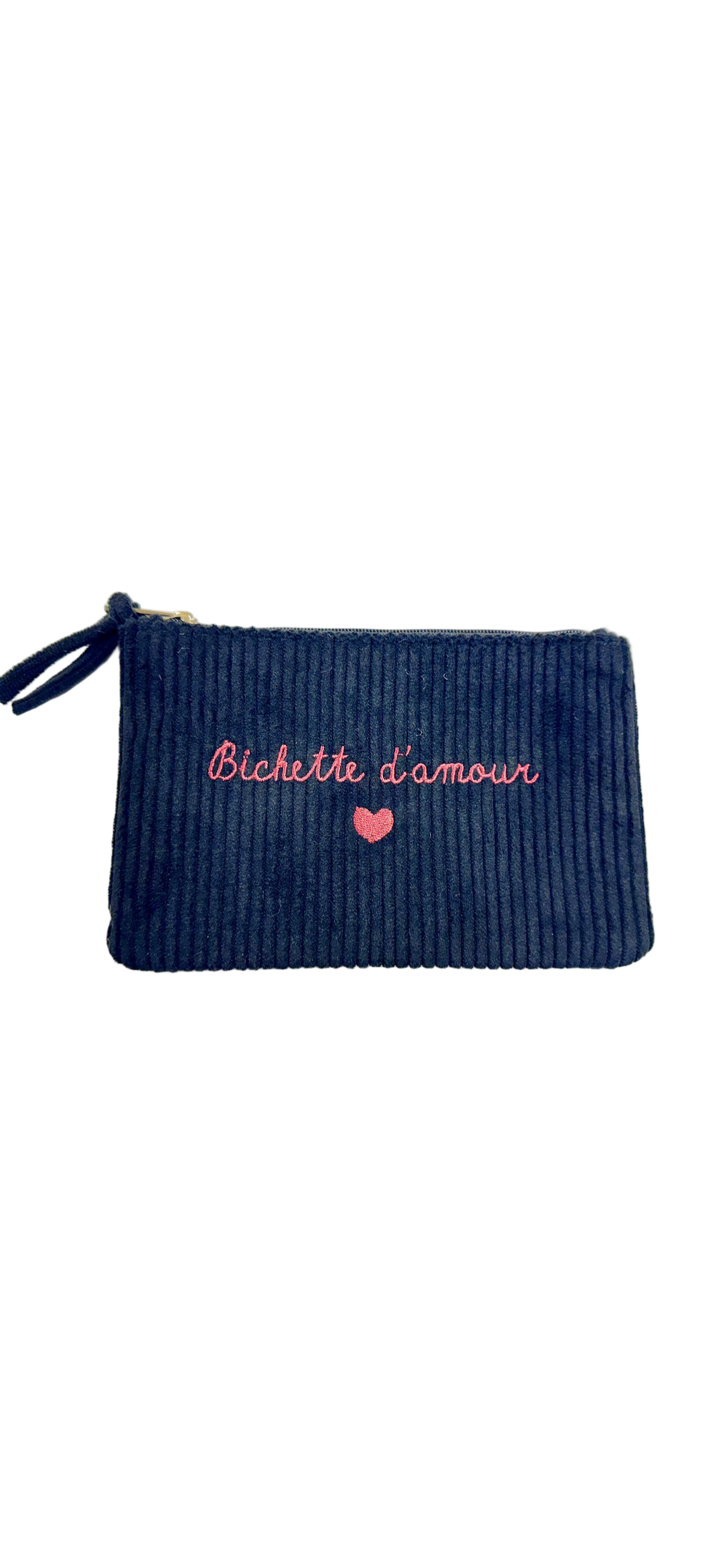 Pochette « Bichette d’amour (velours) » - Bleu Marine