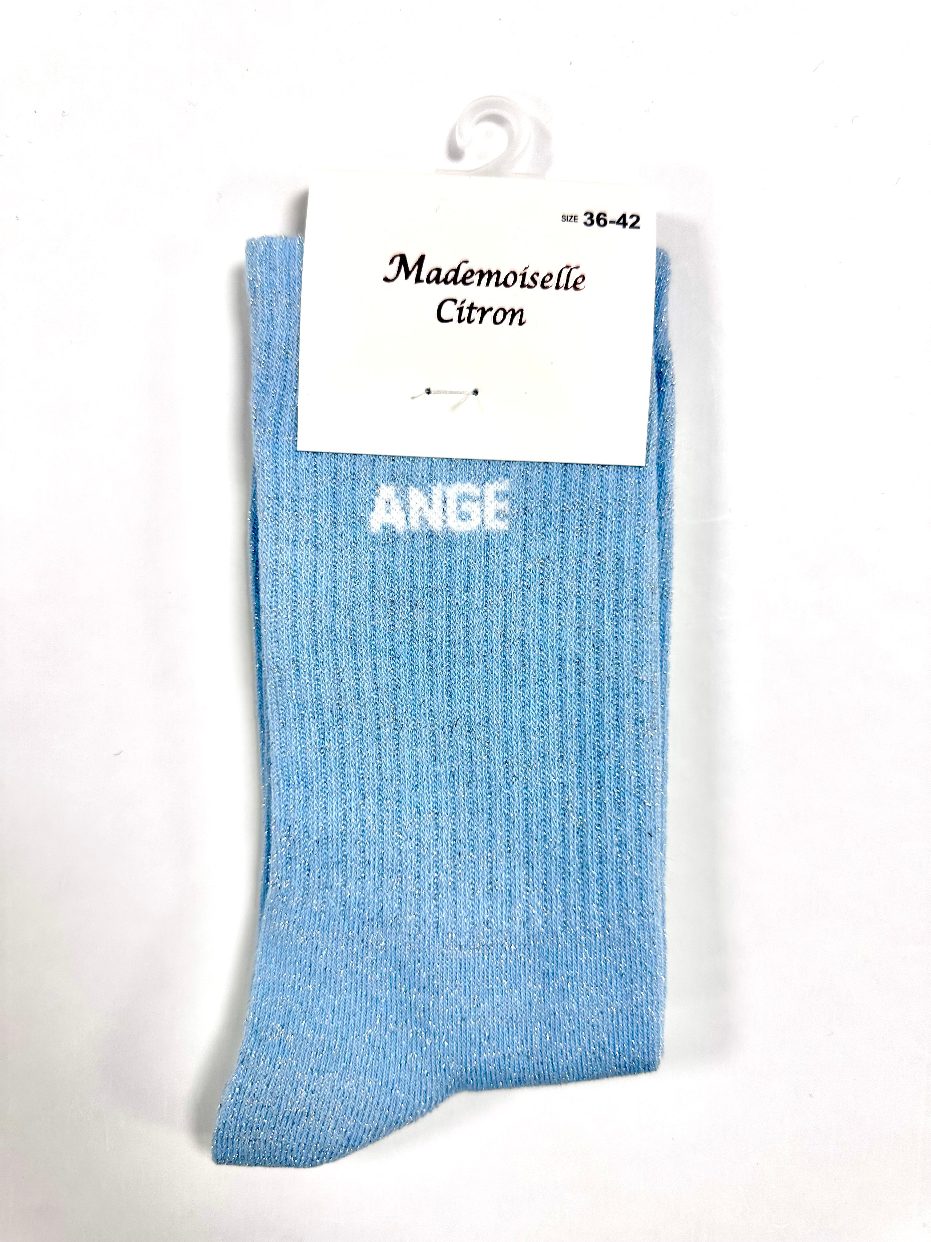 Chaussettes à Paillettes - Ange (Bleu clair)